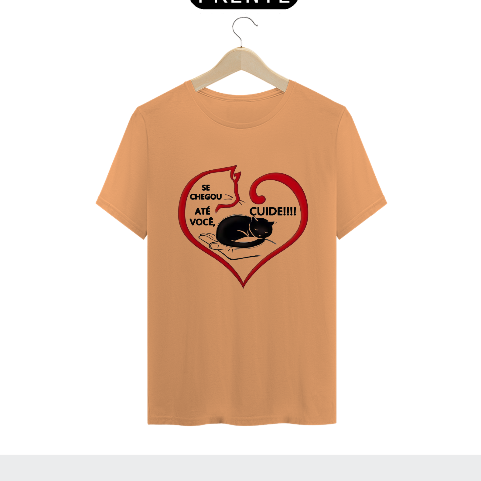 CAMISETA T-SHIRT ESTONADA, CAT ADOTE