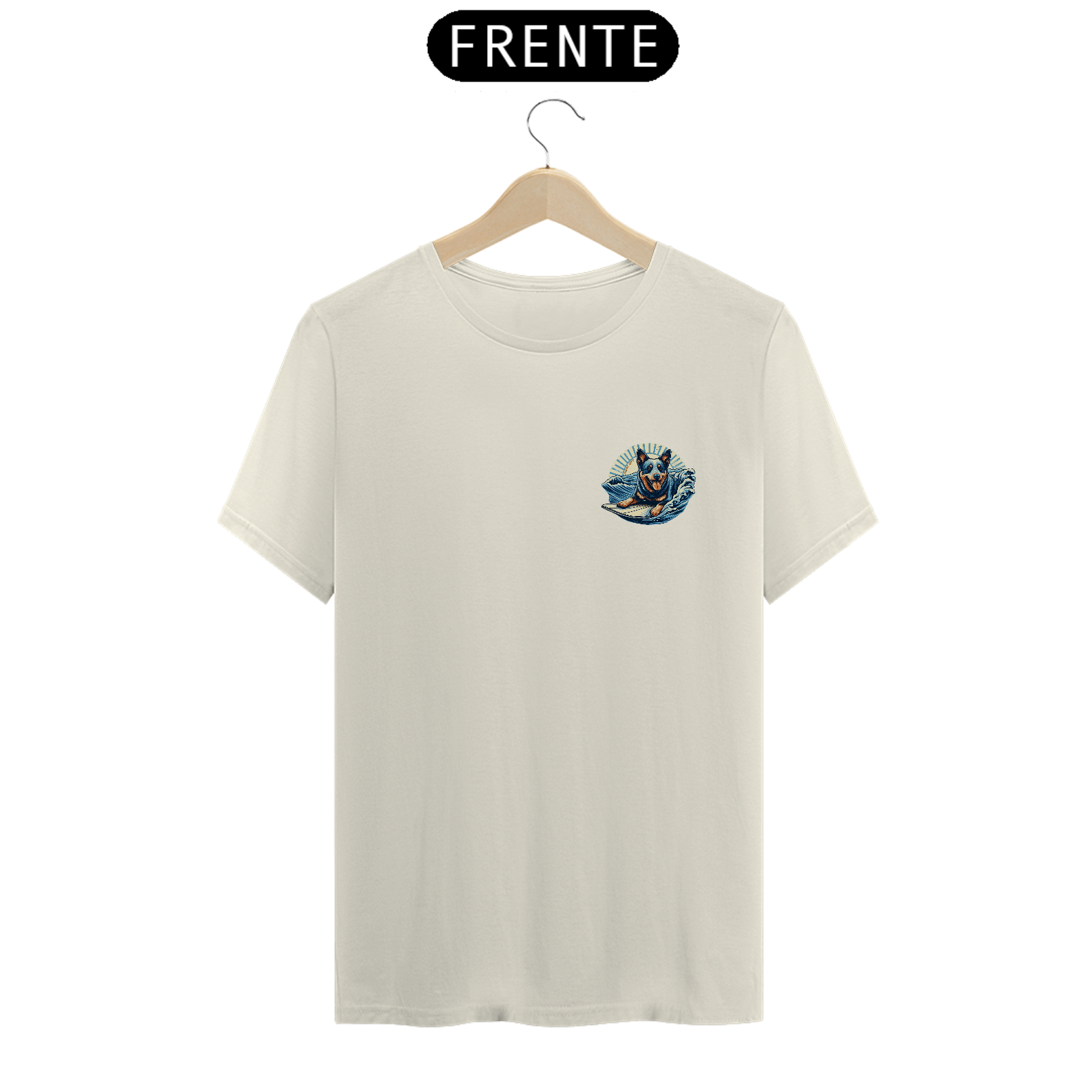 CAMISETA T-SHIRT PIMA MINIMALISTA, DOG SURF BLUE HEELER
