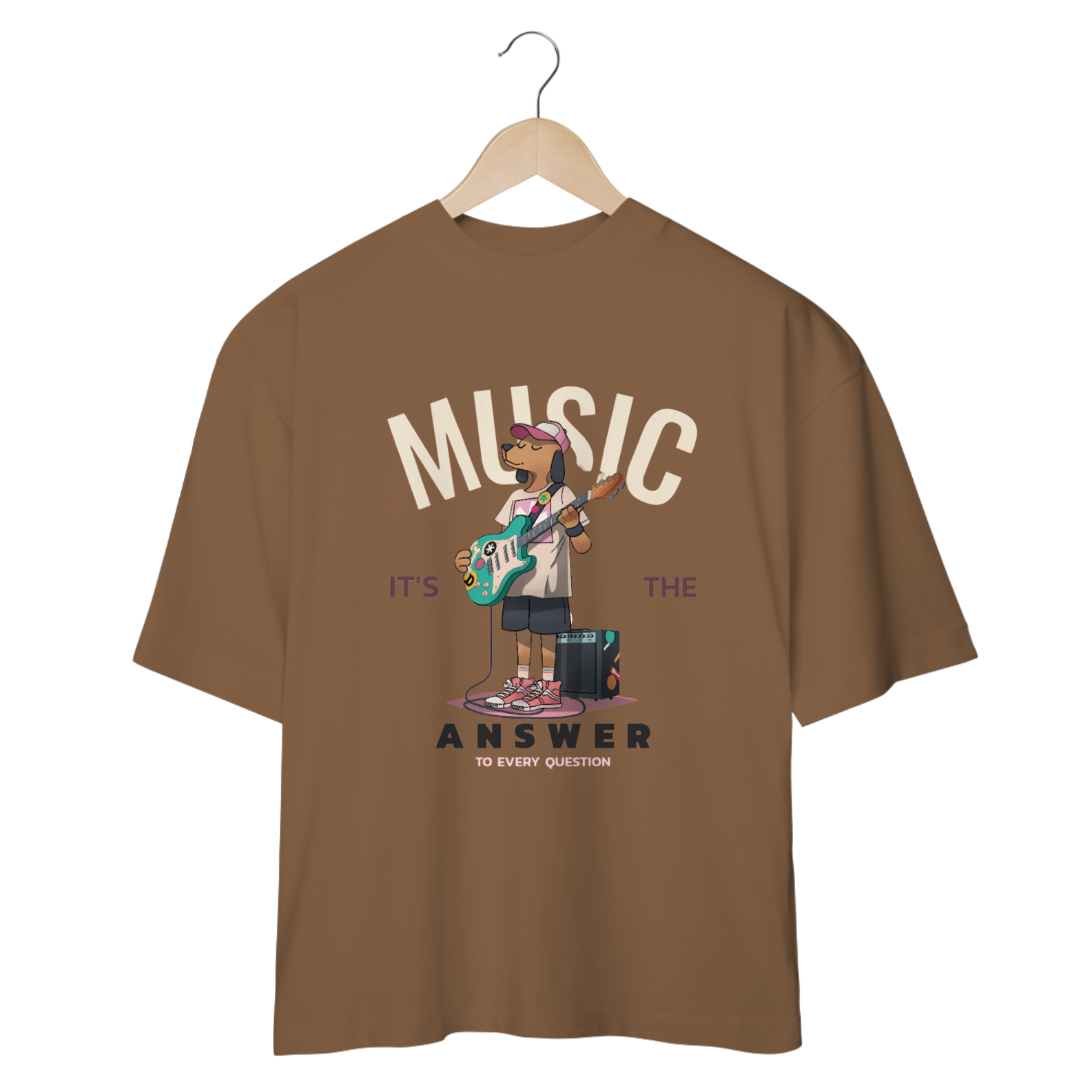 CAMISETA OVERSIZED, DOG MUSIC