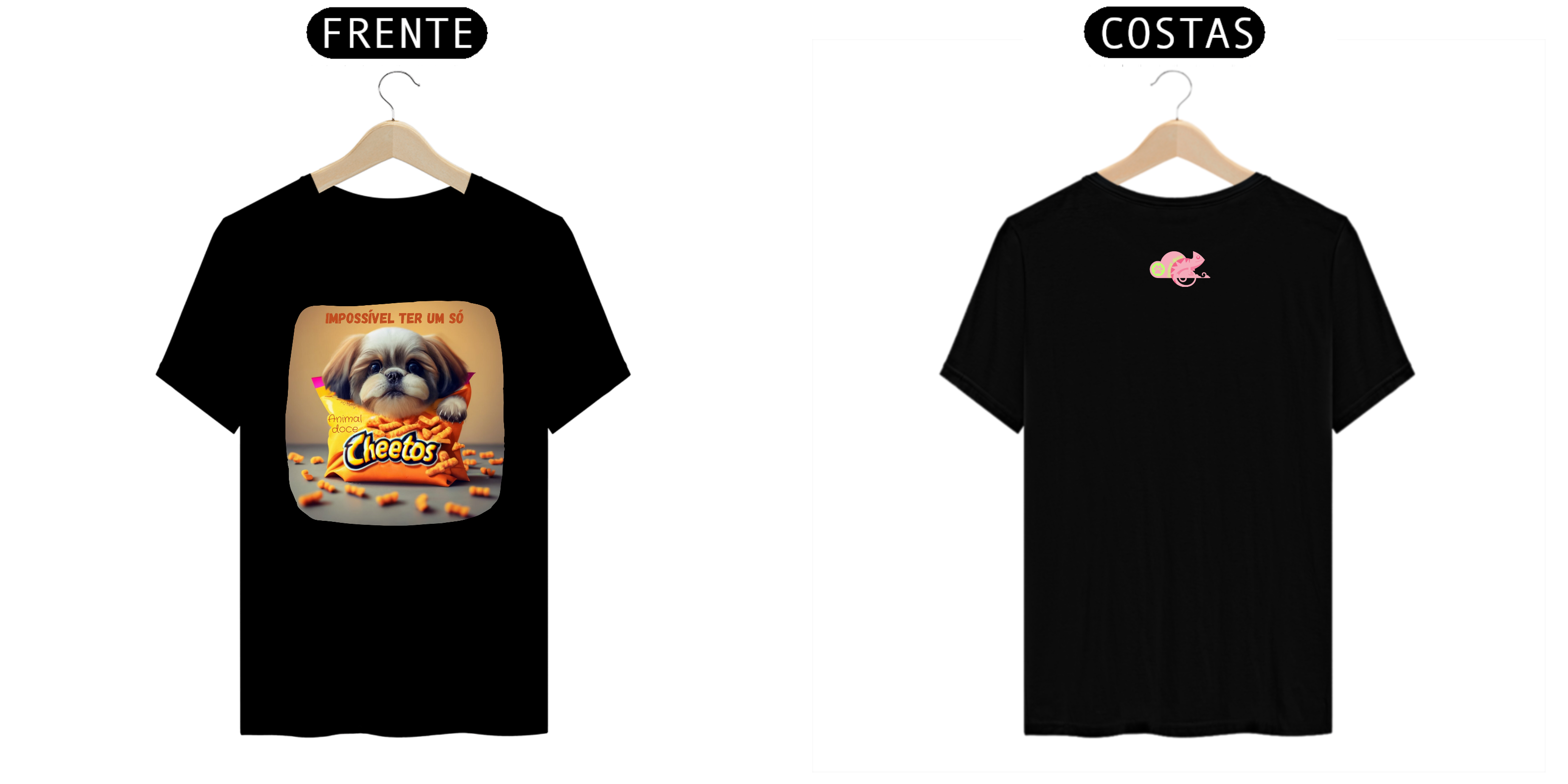 CAMISETA T-SHIRT PRIME F/V, DOG CHEETOS IMPOSSIVEL TER SO UM