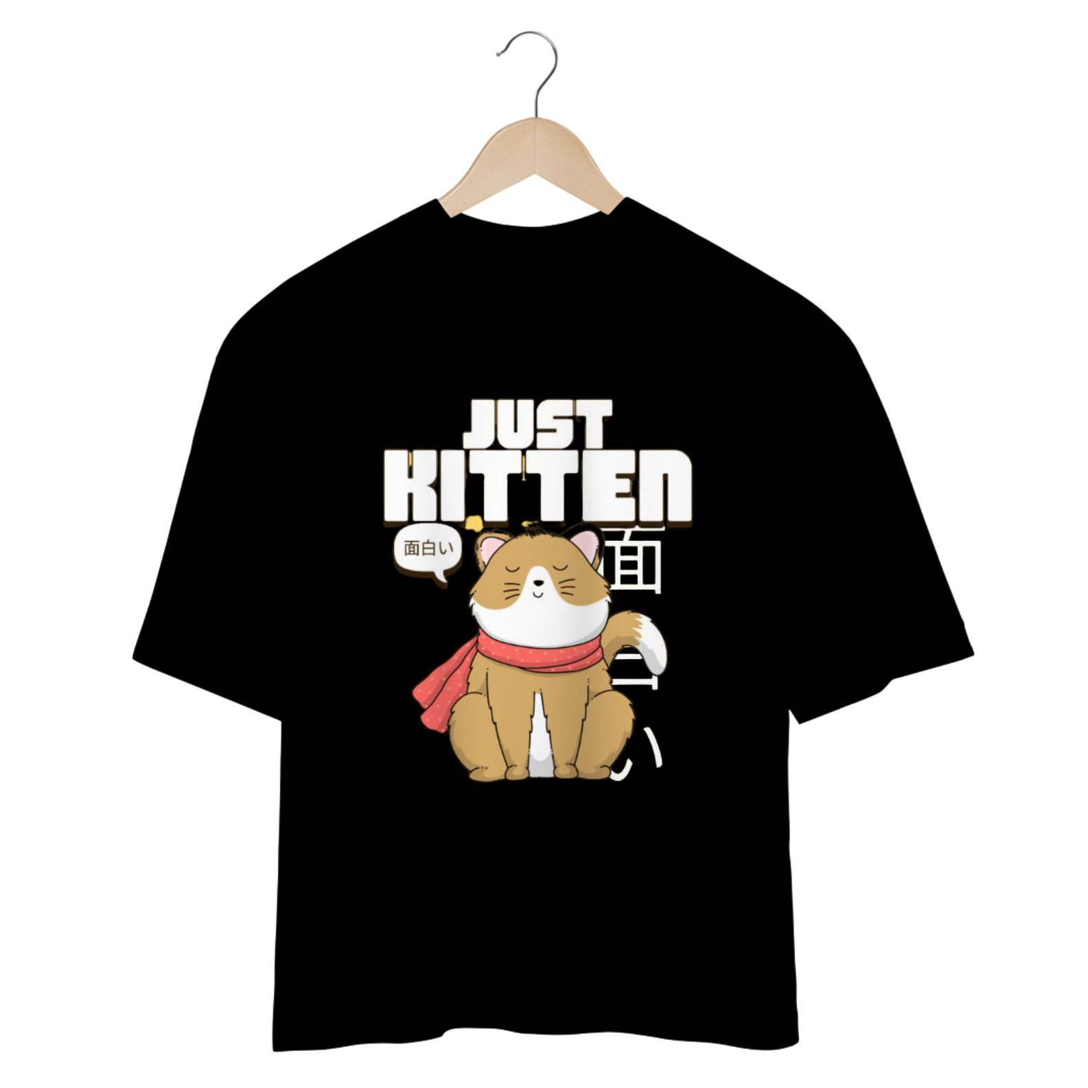 CAMISETA OVERSIZED, JUST KITTEN