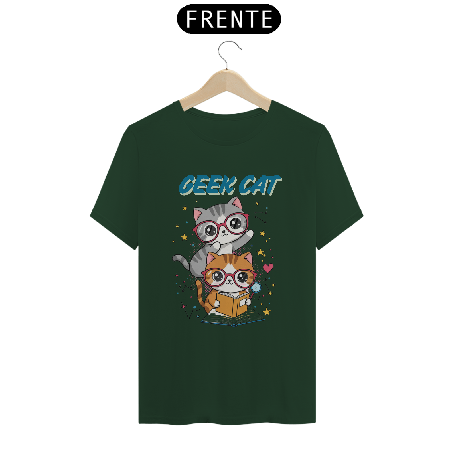CAMISETA T-SHIRT CLASSIC, GEEK CAT