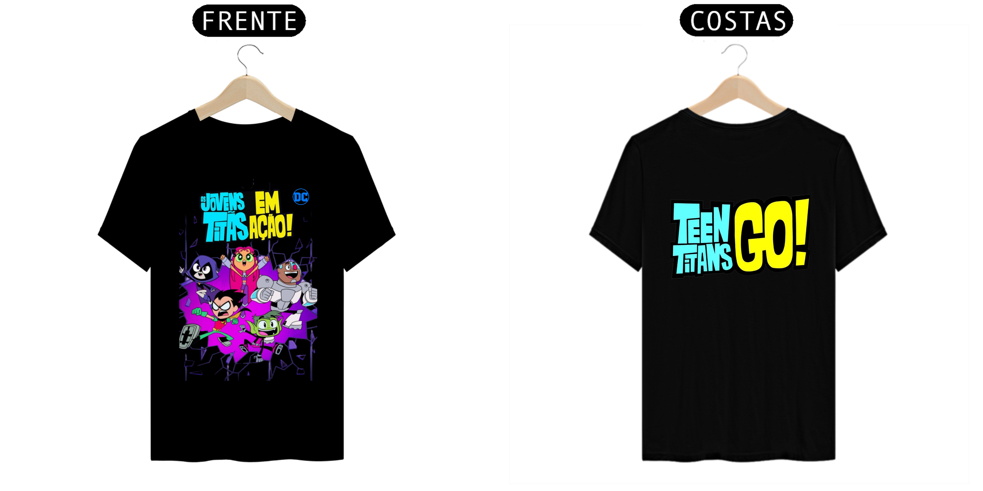 Camisetas do Os Jovens Titãs em Ação