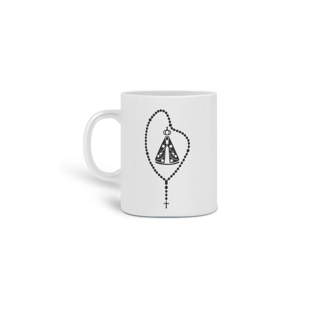 Nome do produto: Caneca Terço Nossa Senhora Aparecida
