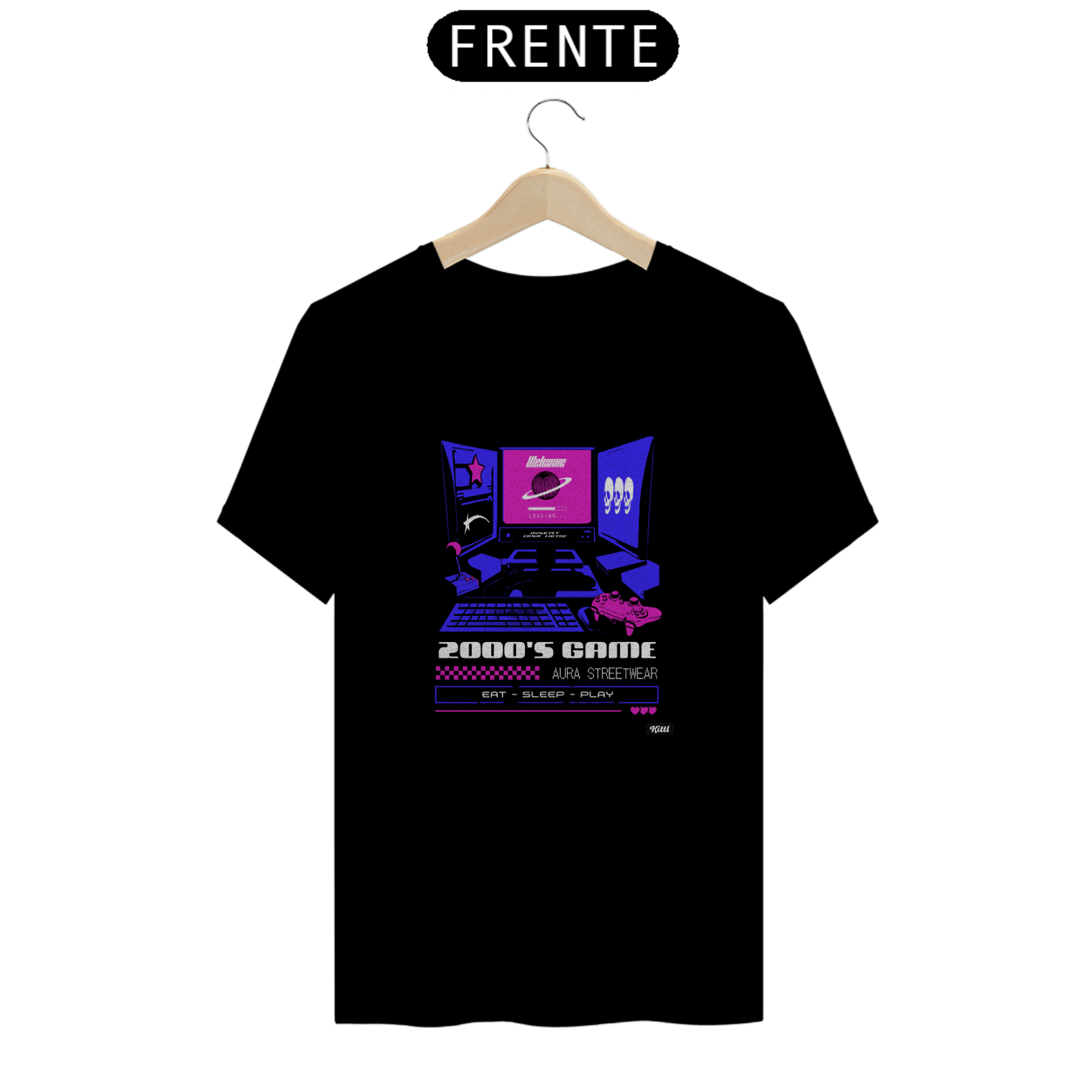 Nome do produto: Camiseta Aura Streetwear Game Nostalgia