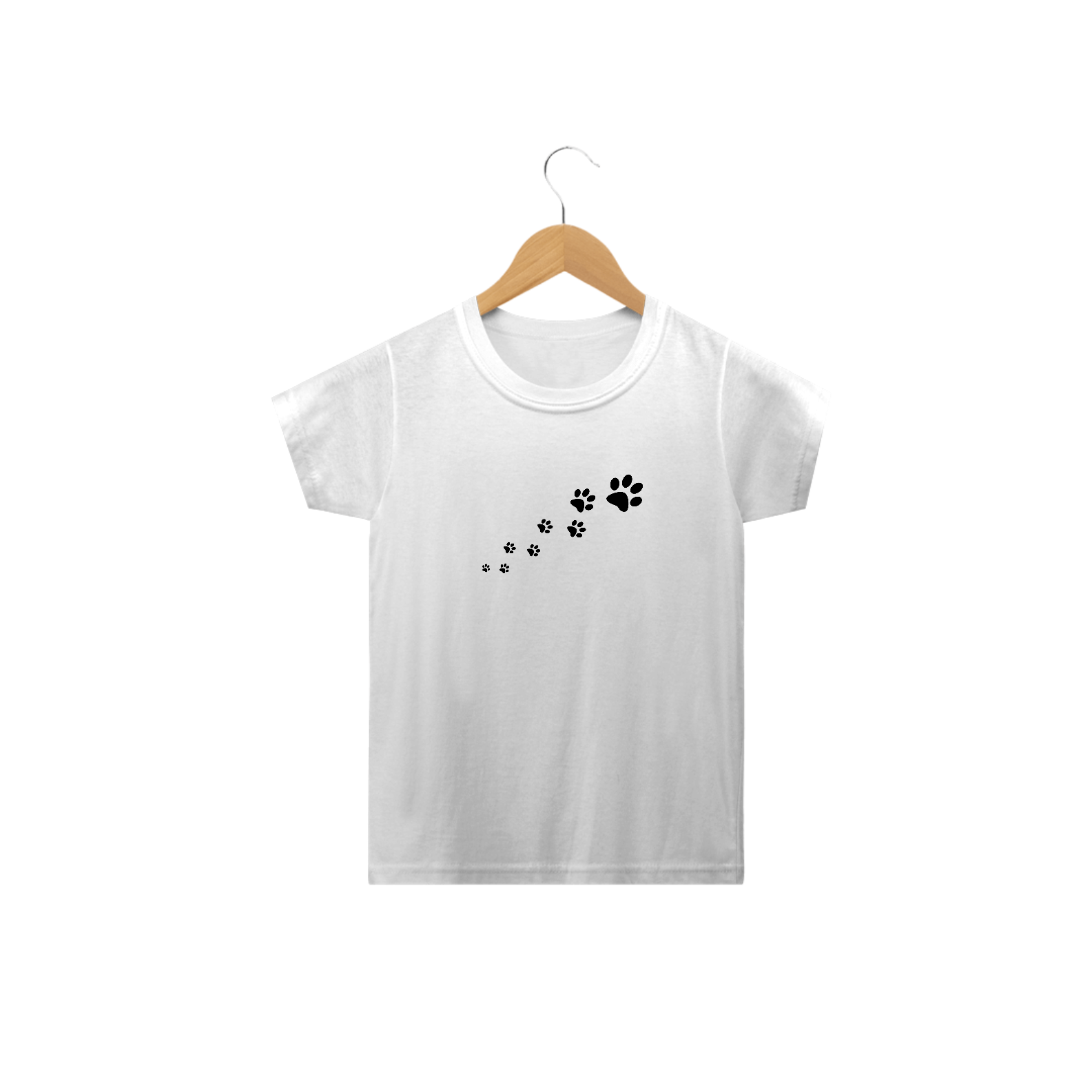 CAMISA INFANTIL PEGADAS CRECENDO BRANCO