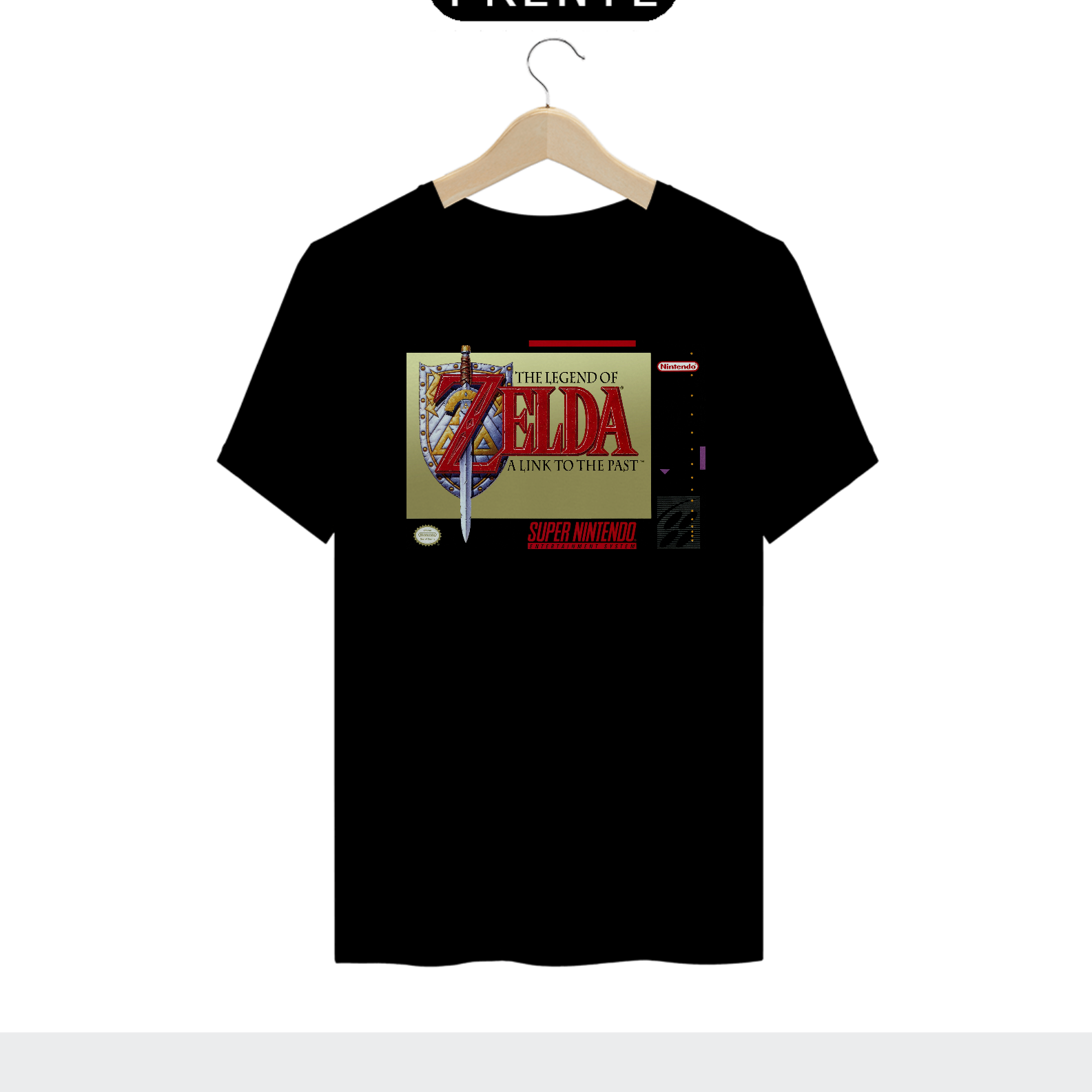 CAMISA ZELDA SUPER NINTENDO PRETA