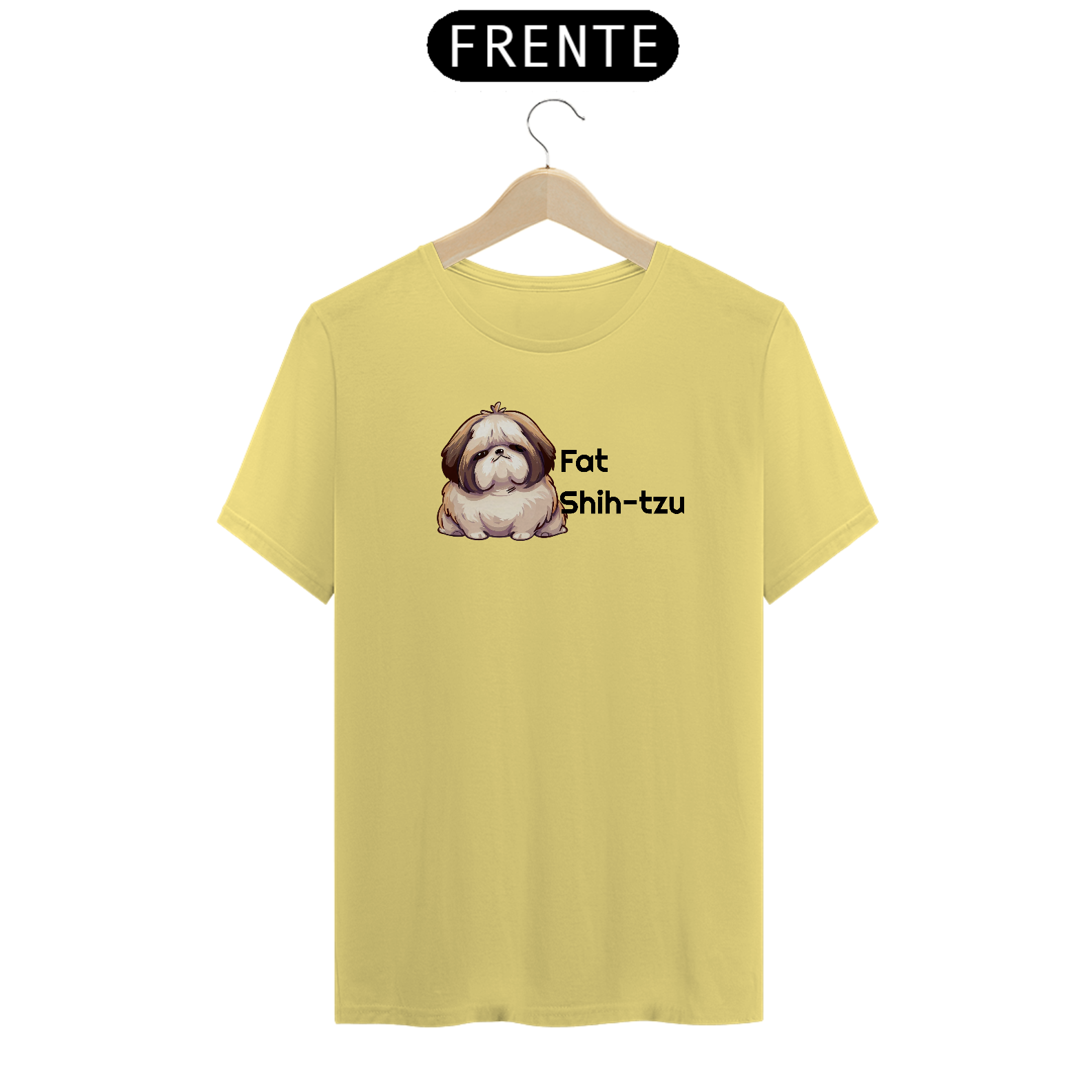 T-Shirt Estonada - Fat Shih-tzu - Modelo 1
