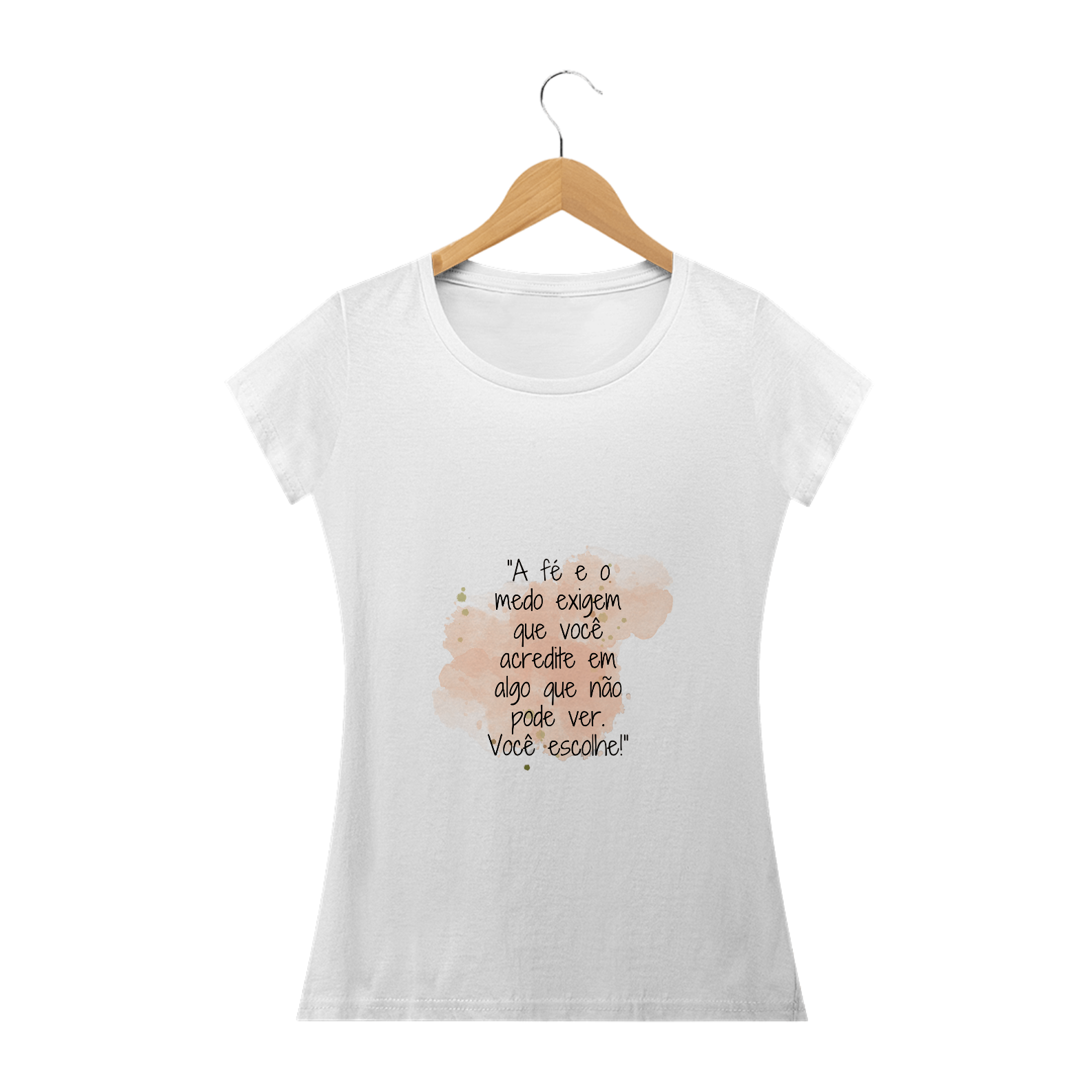 Baby Long Classic “A fé e o medo exigem que você acredite em algo que não pode ver. Você escolhe!”