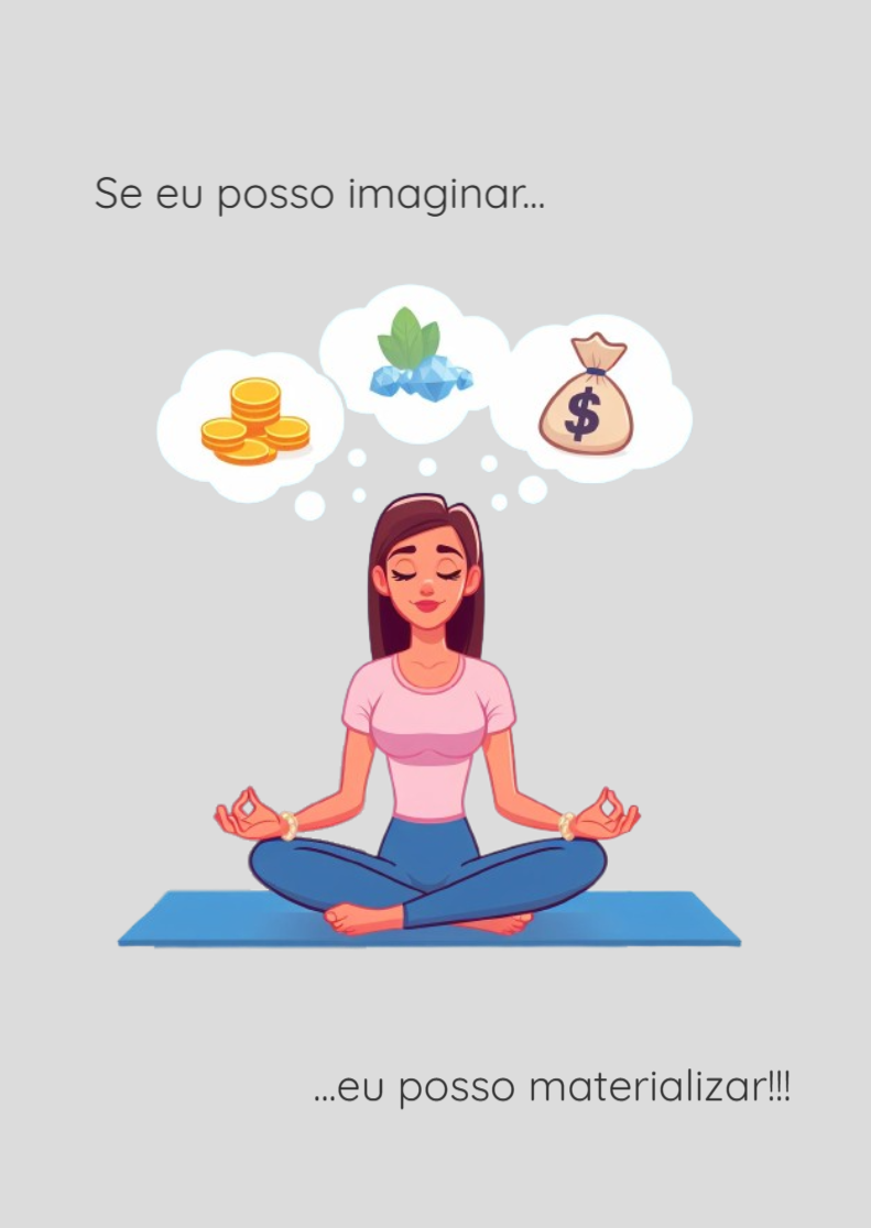 Poster Retrato - Se eu posso imaginar eu posso materializar!!! Modelo 1