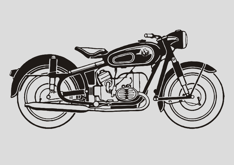 Poster - Paisagem - Moto Antiga 1