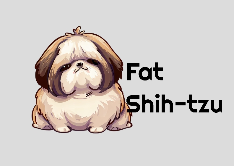 Poster - Paisagem - Fat Shih-tzu - Modelo 1