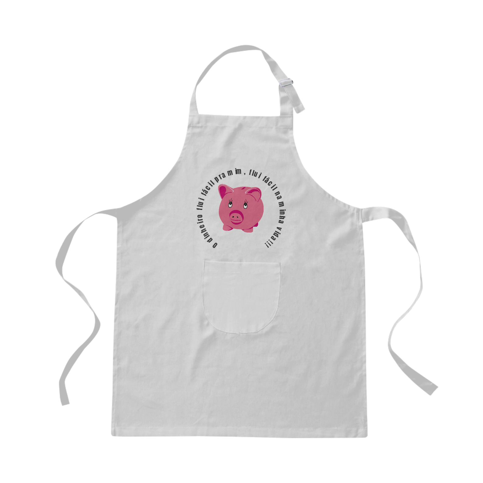 Avental de Brim - O dinheiro flui fácil pra mim, flui fácil na minha vida!!!