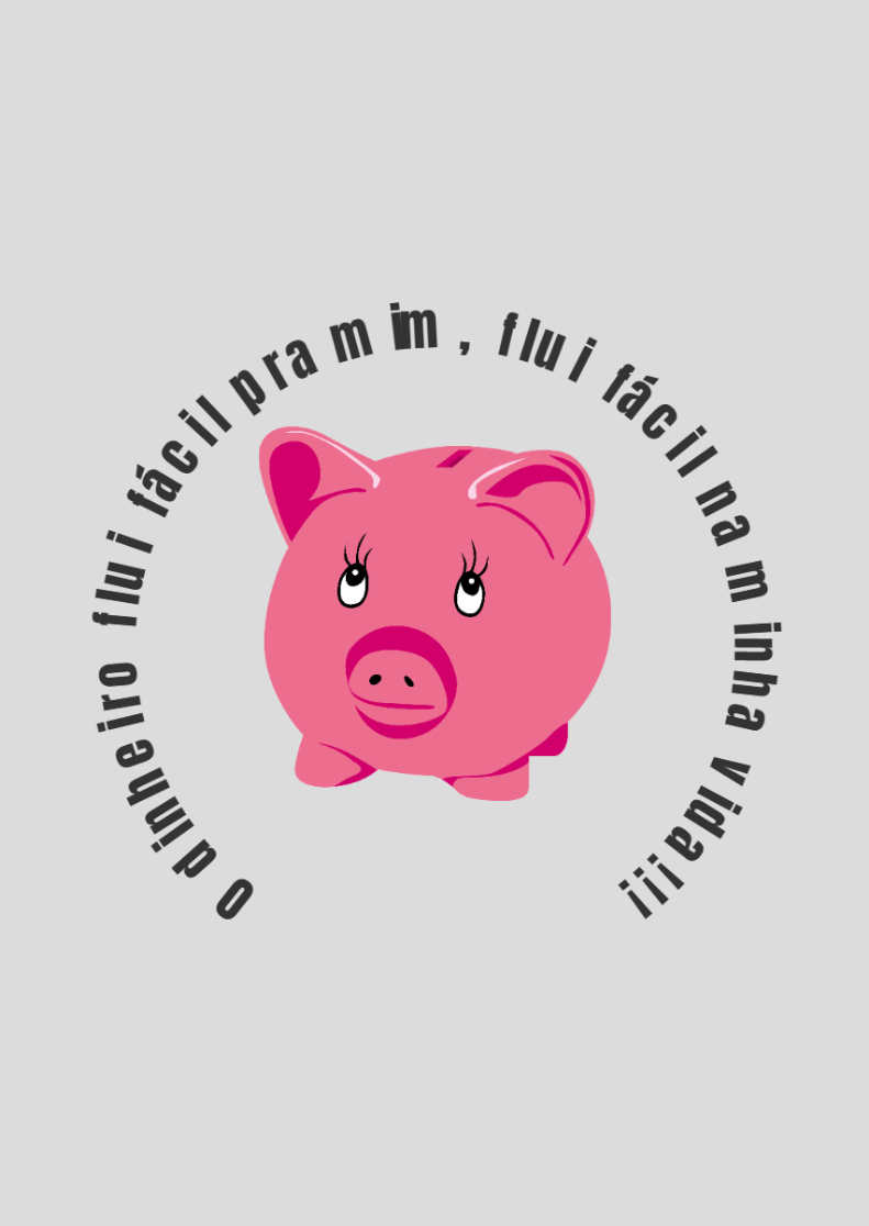 Poster - Retrato - O dinheiro flui fácil pra mim, flui fácil na minha vida!!!