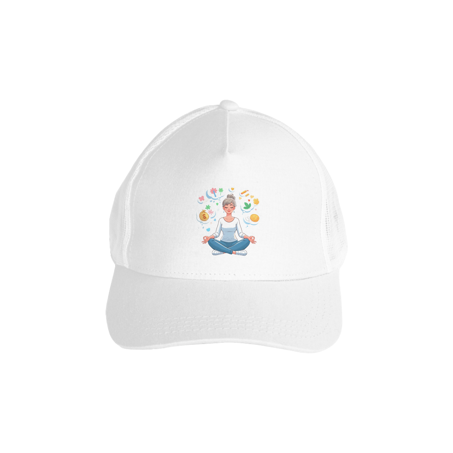 Boné Americano com Tela - Se eu posso imaginar, eu posso materializar!!! Modelo 2