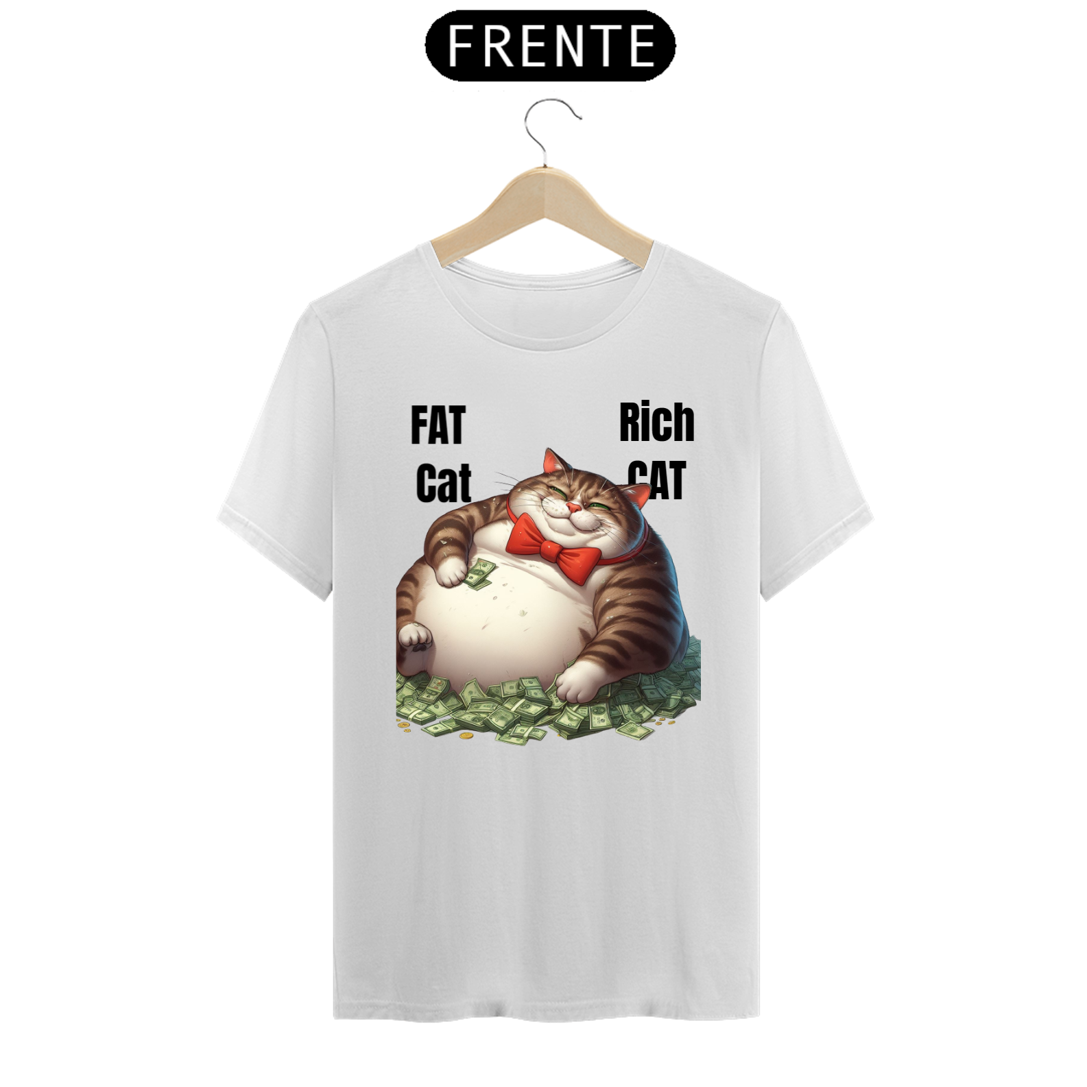T-Shirt Prime - Fat Cat, Rich Cat 2 Preto