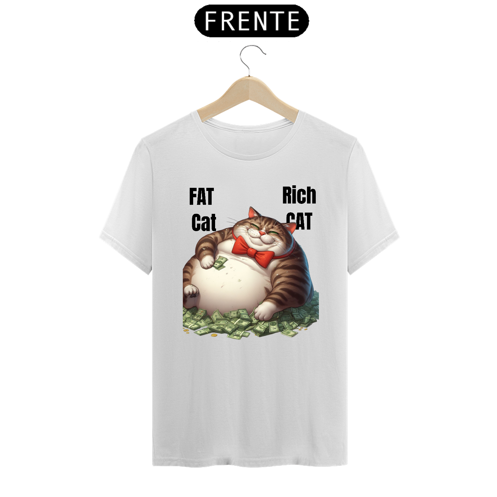 Nome do produto: T-Shirt Prime - Fat Cat, Rich Cat 2 Preto