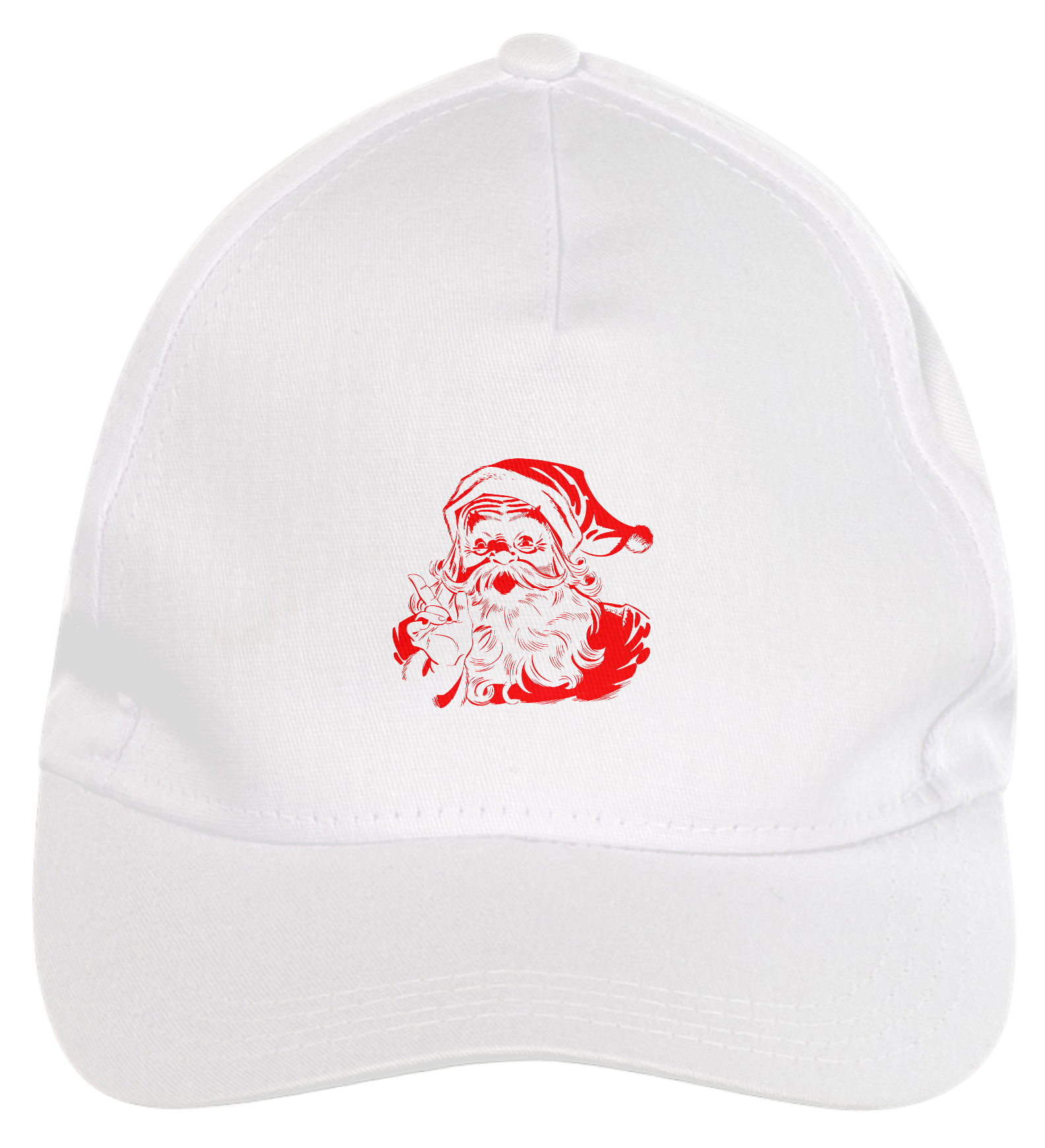 Boné de Brim - Papai Noel 1 - Vermelho
