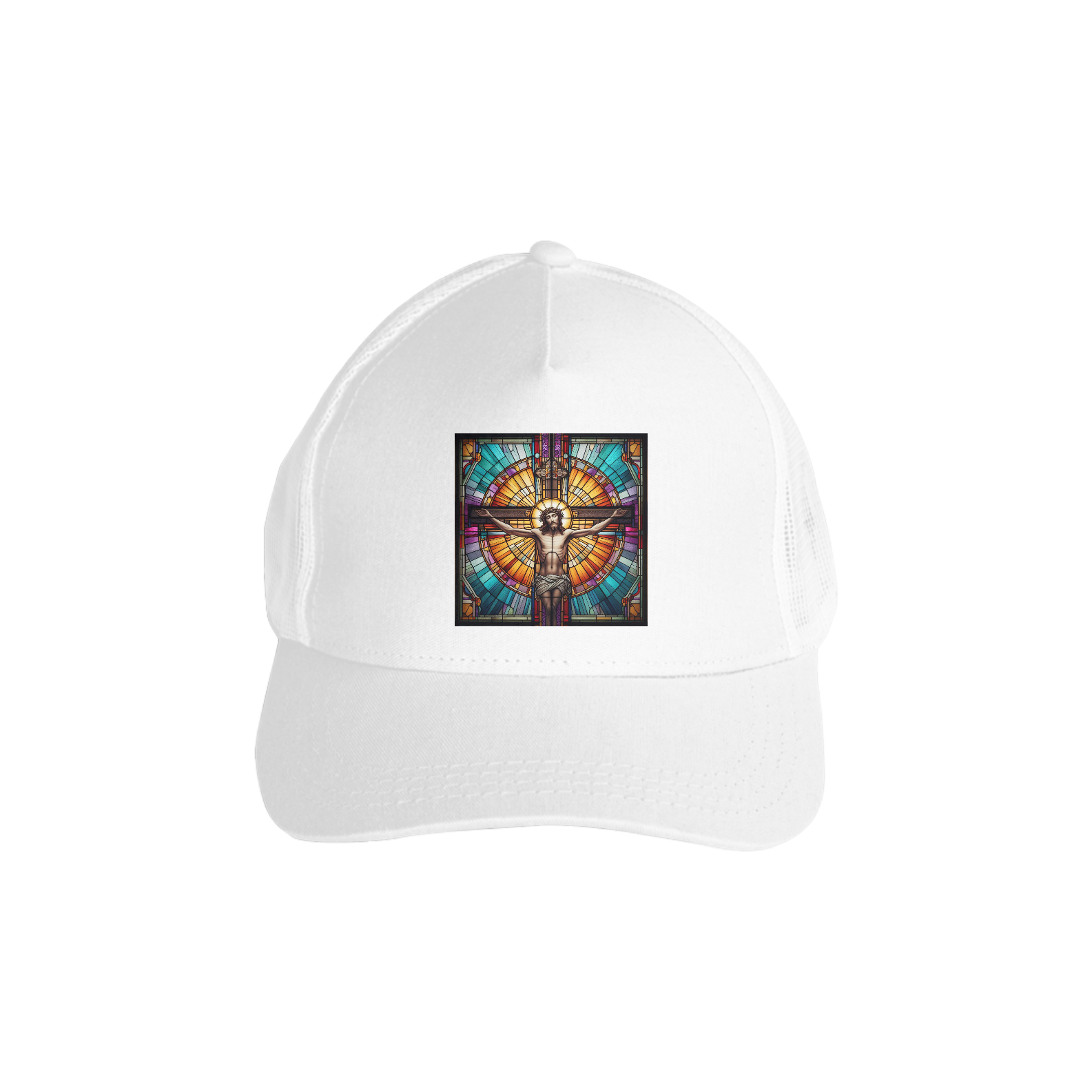 Boné Americano com Tela - Jesus - Vitral 1