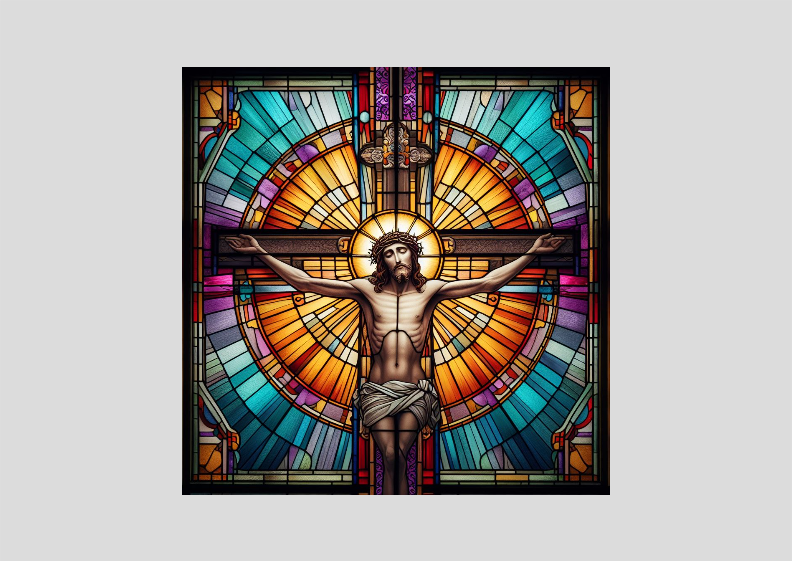 Poster Paisagem - Jesus - Vitral 1