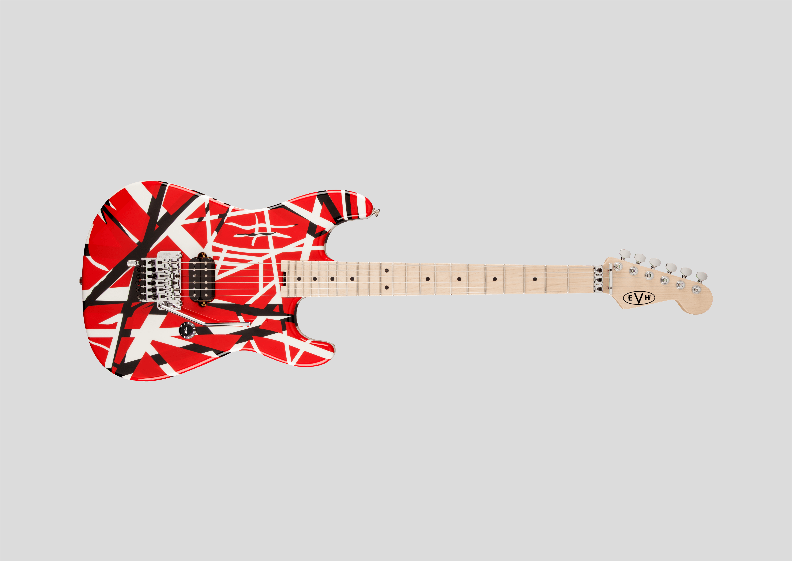 Guitarra EVH Striped Series Red Black White