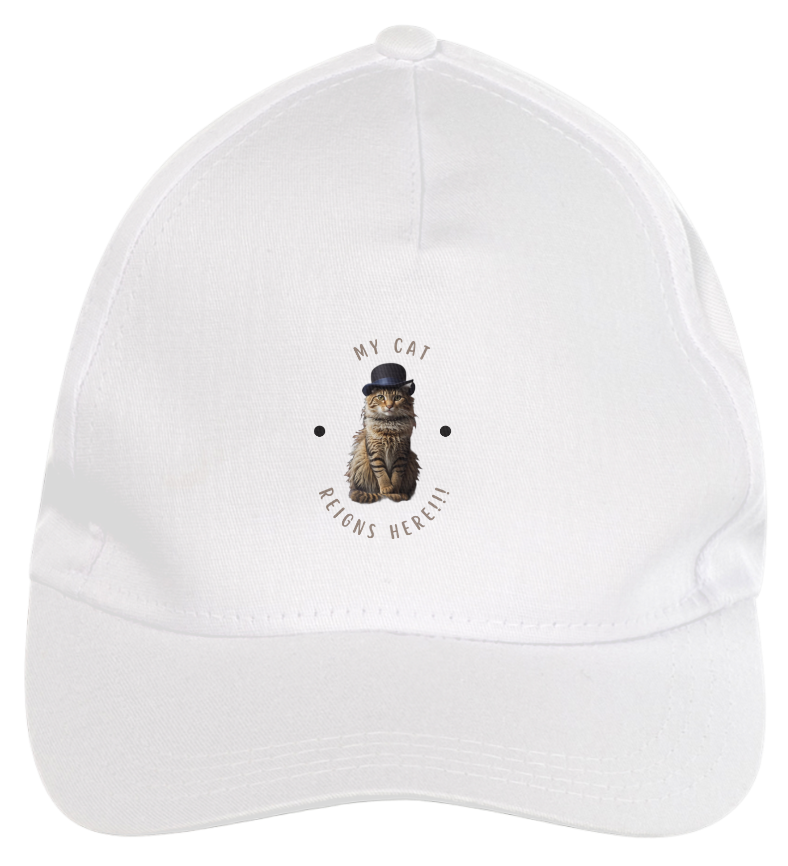 Boné de Brim -  Meu Gato Reina Aqui - Model 1