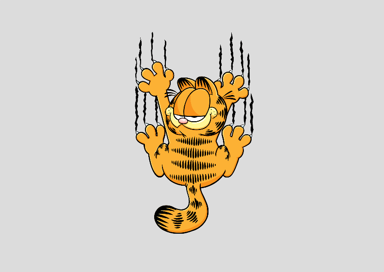 Poster Paisagem - Garfield Agarradinho - Model 1