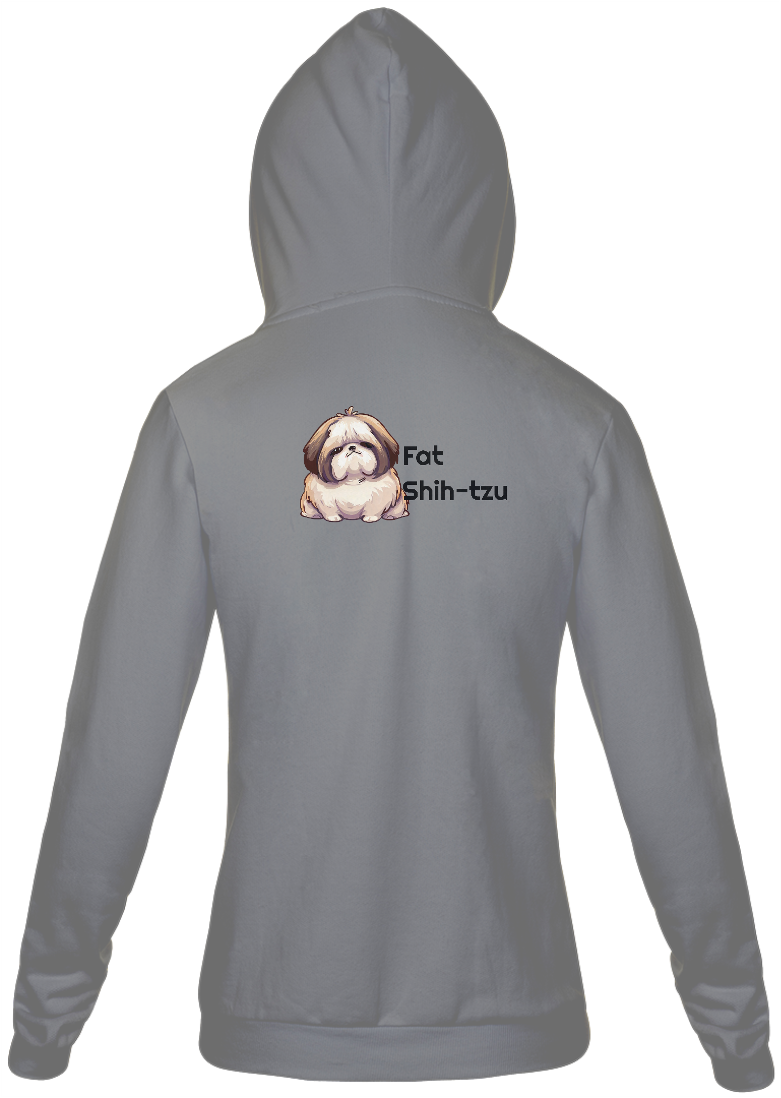 Moletom com Zíper - Fat Shih-tzu - Modelo 1