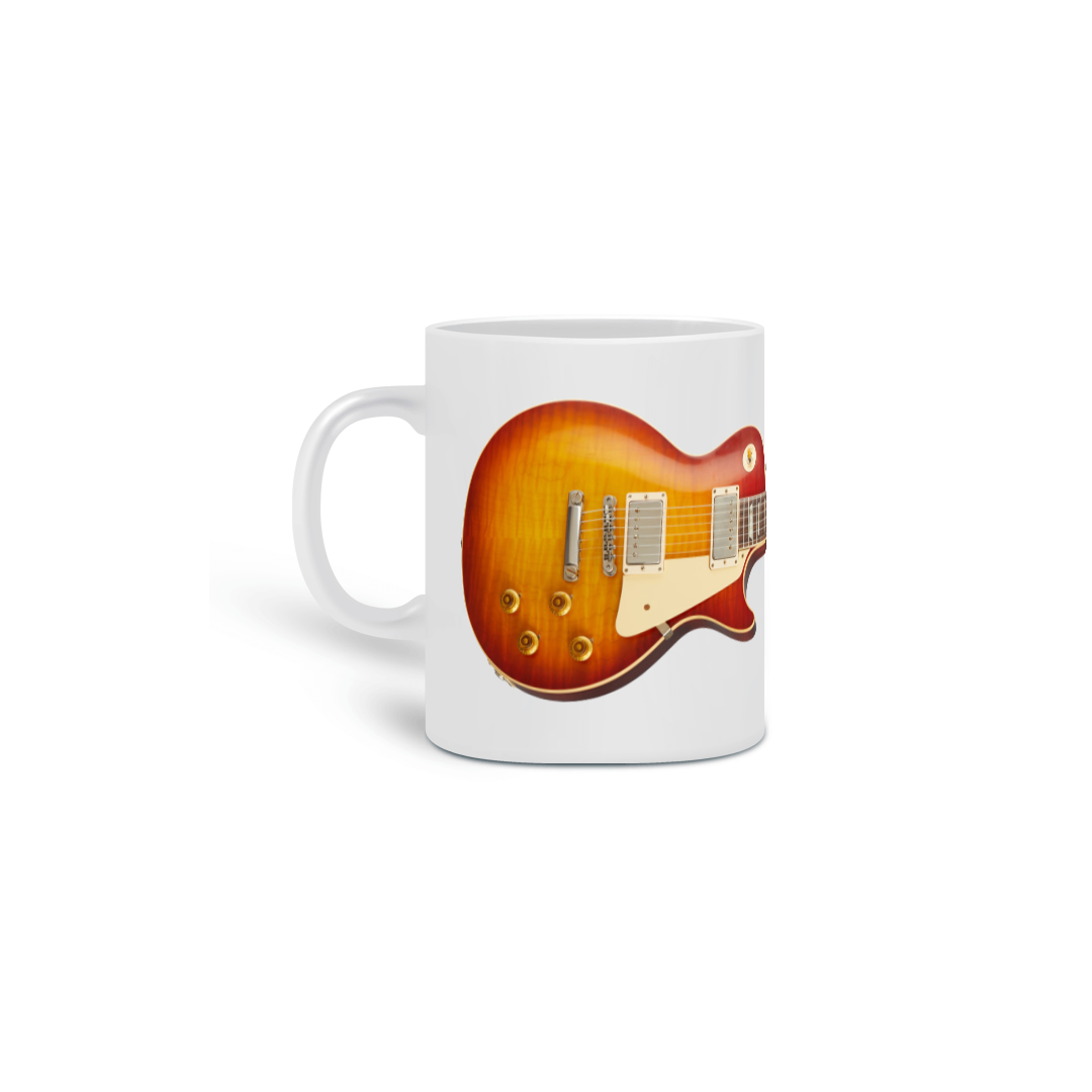 Caneca Cerâmica - Guitarra Gibson 1959 Les Paul Standard Reissue Washed Cherry Sunburst Custom Shop 1