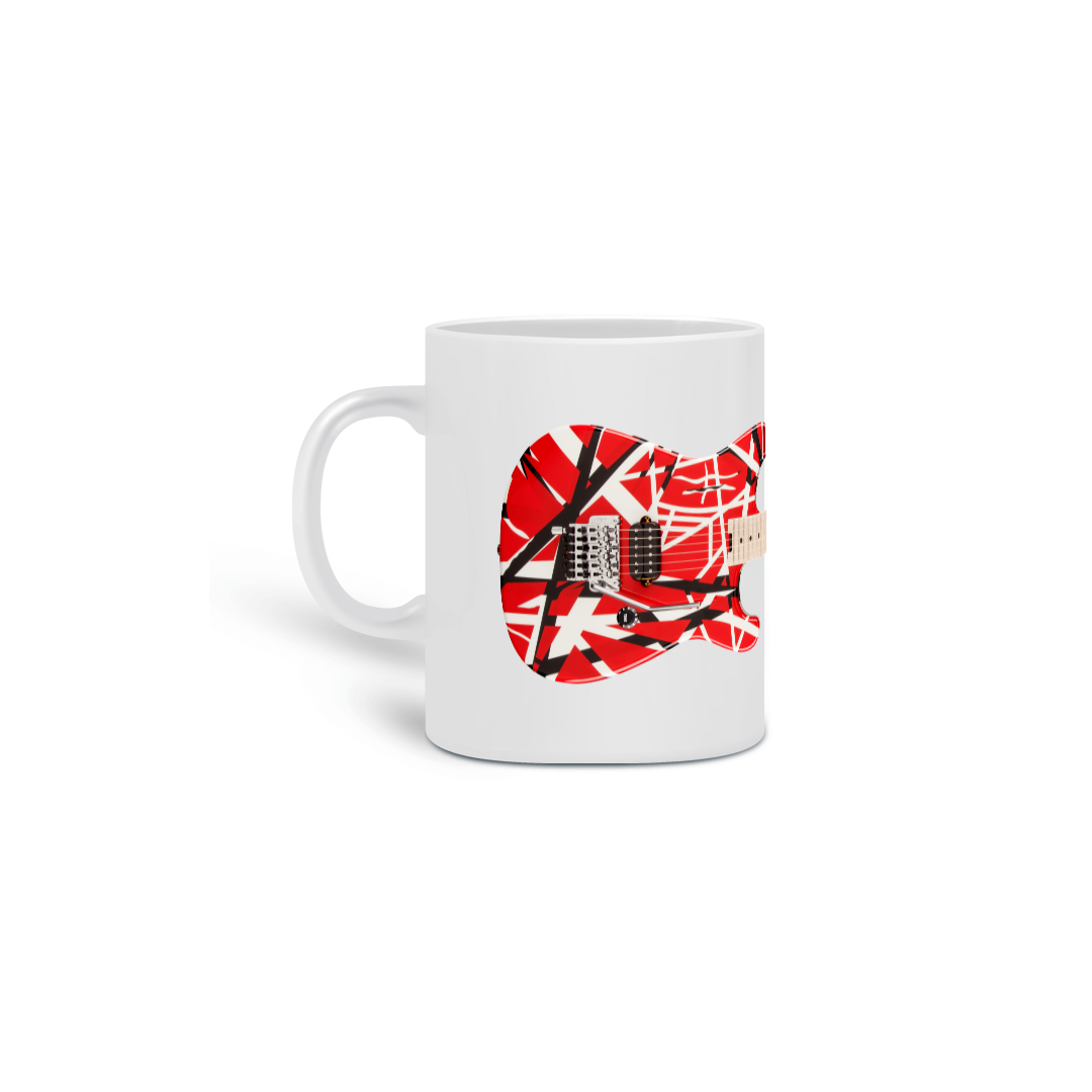 Caneca Cerâmica - Guitarra EVH Striped Series Red Black White
