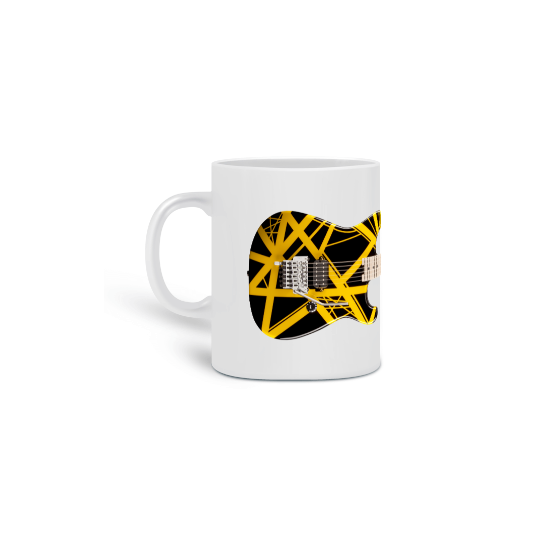Caneca Cerâmica - Guitarra EVH Striped Series Black Yellow