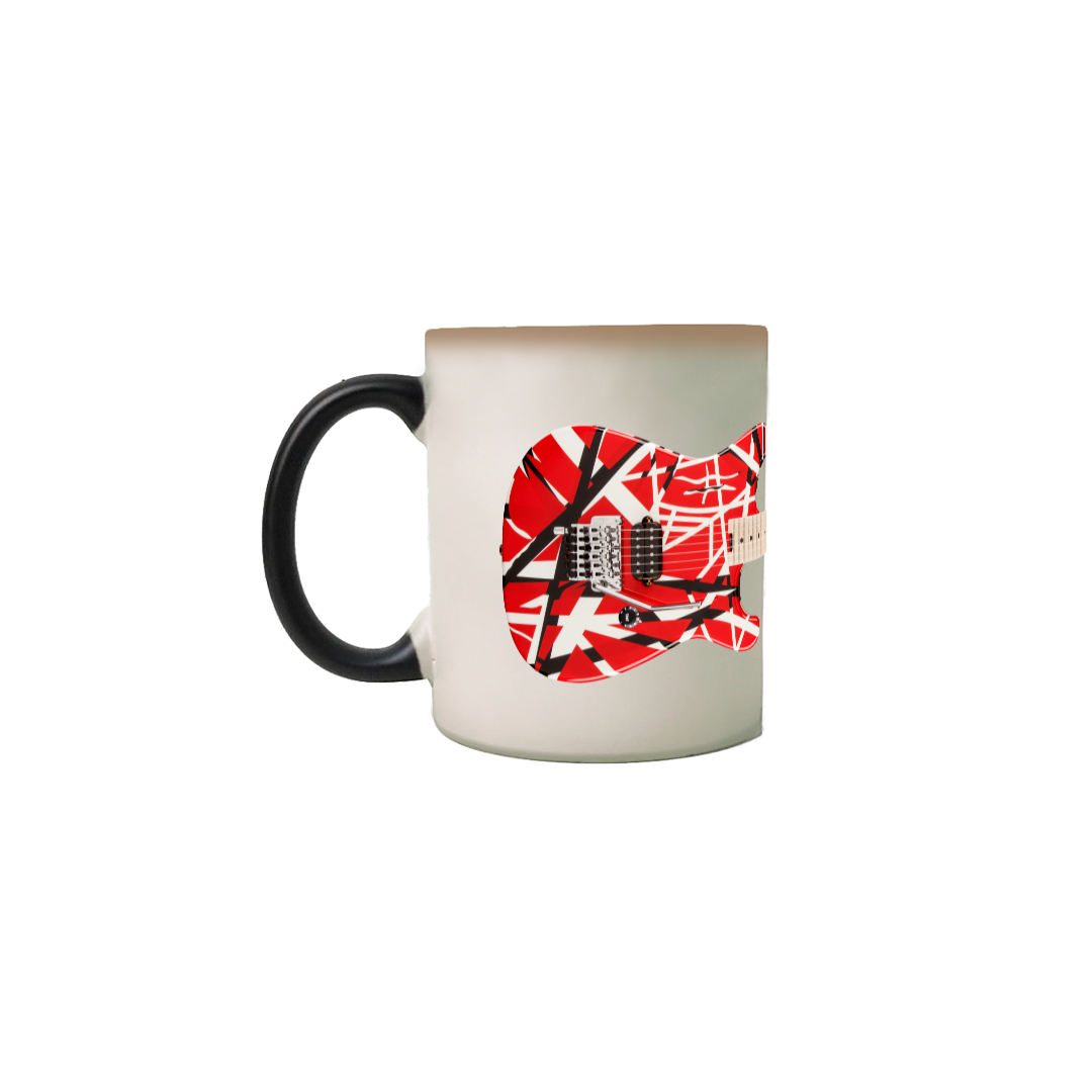 Caneca Mágica - Guitarra EVH Striped Series Red Black White