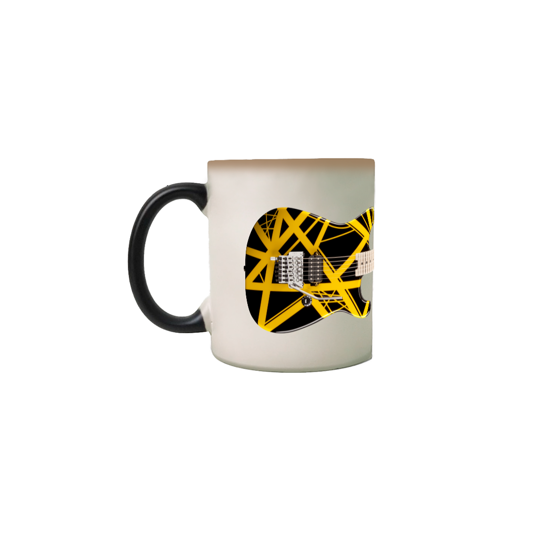 Caneca Mágica - Guitarra EVH Striped Series Black Yellow