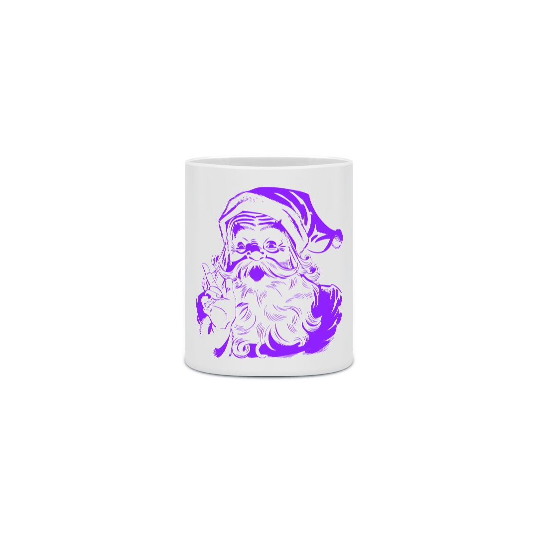 Caneca Cerâmica - Papai Noel 1 - Roxo