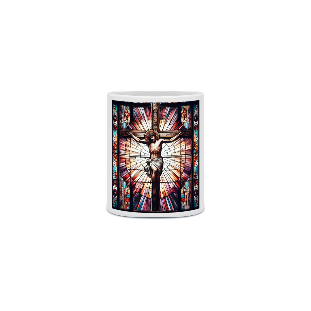 Caneca Cerâmica - Jesus - Vitral 3