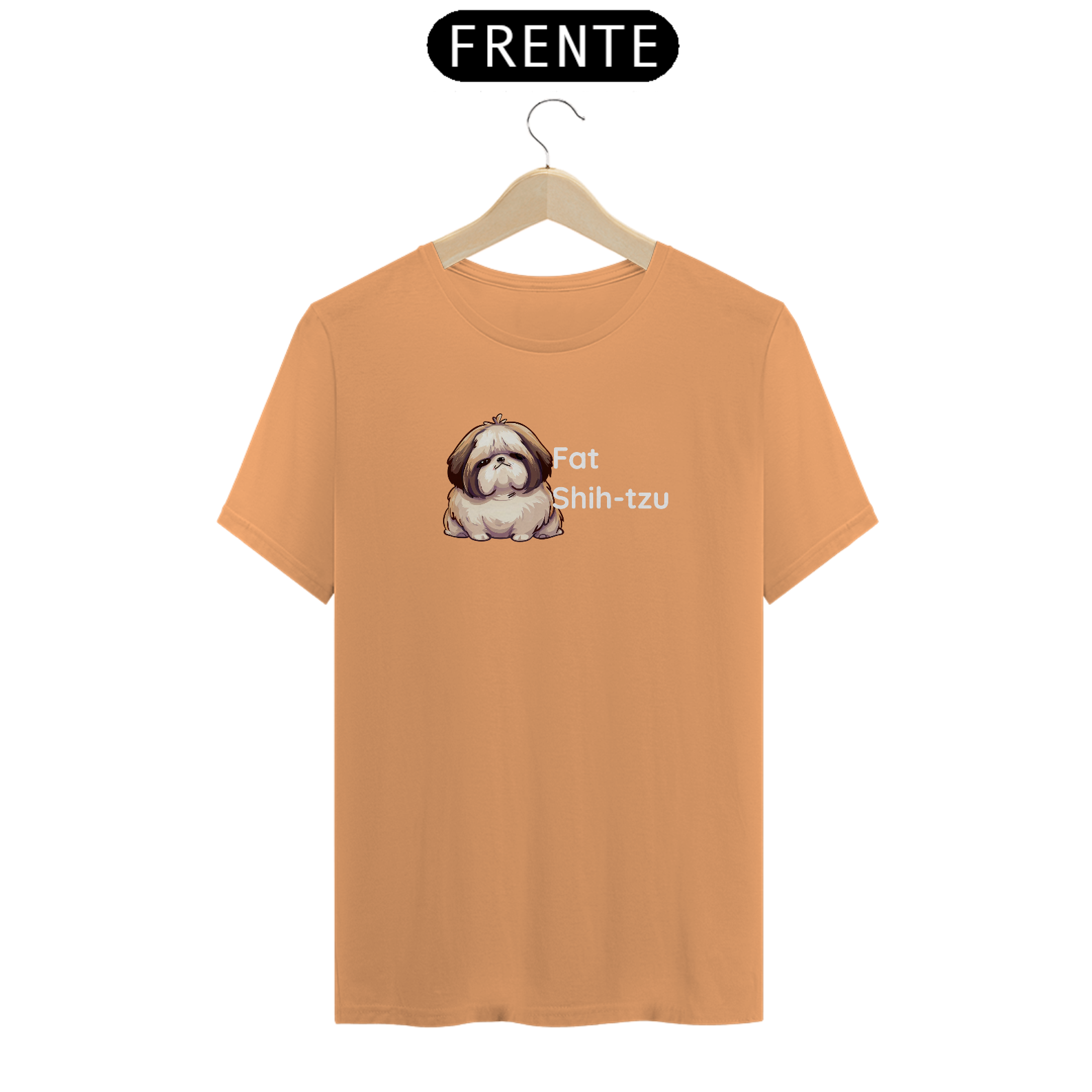 T-Shirt Estonada - Fat Shih-tzu - Modelo 1