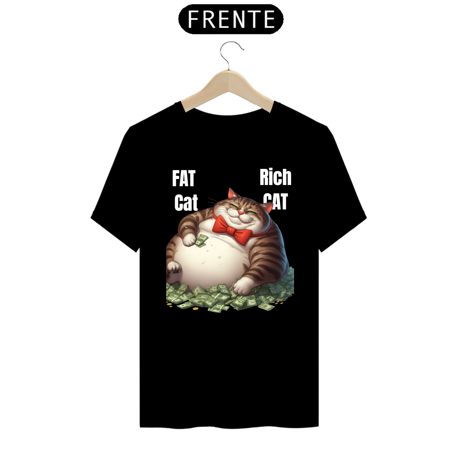 T-Shirt Prime - Fat Cat, Rich Cat 2 Branco