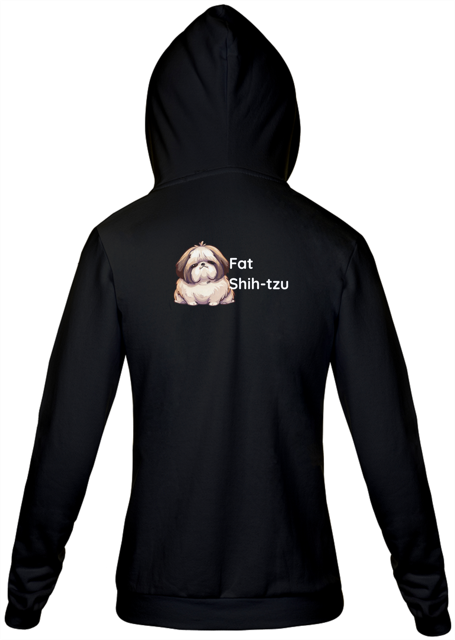 Moletom com Zíper - Fat Shih-tzu - Modelo 1