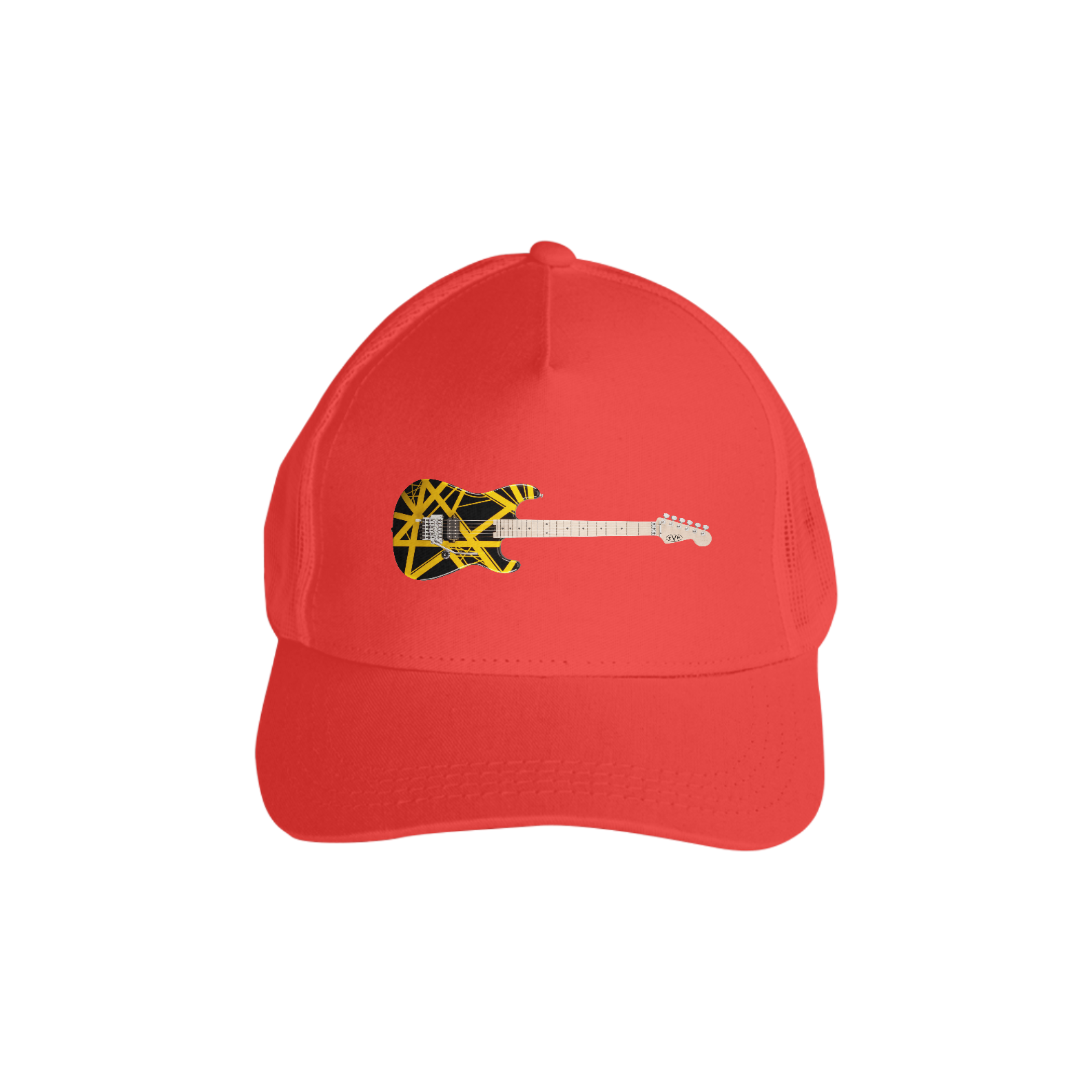 Boné Americano com Tela - Guitarra EVH Striped Series Black Yellow