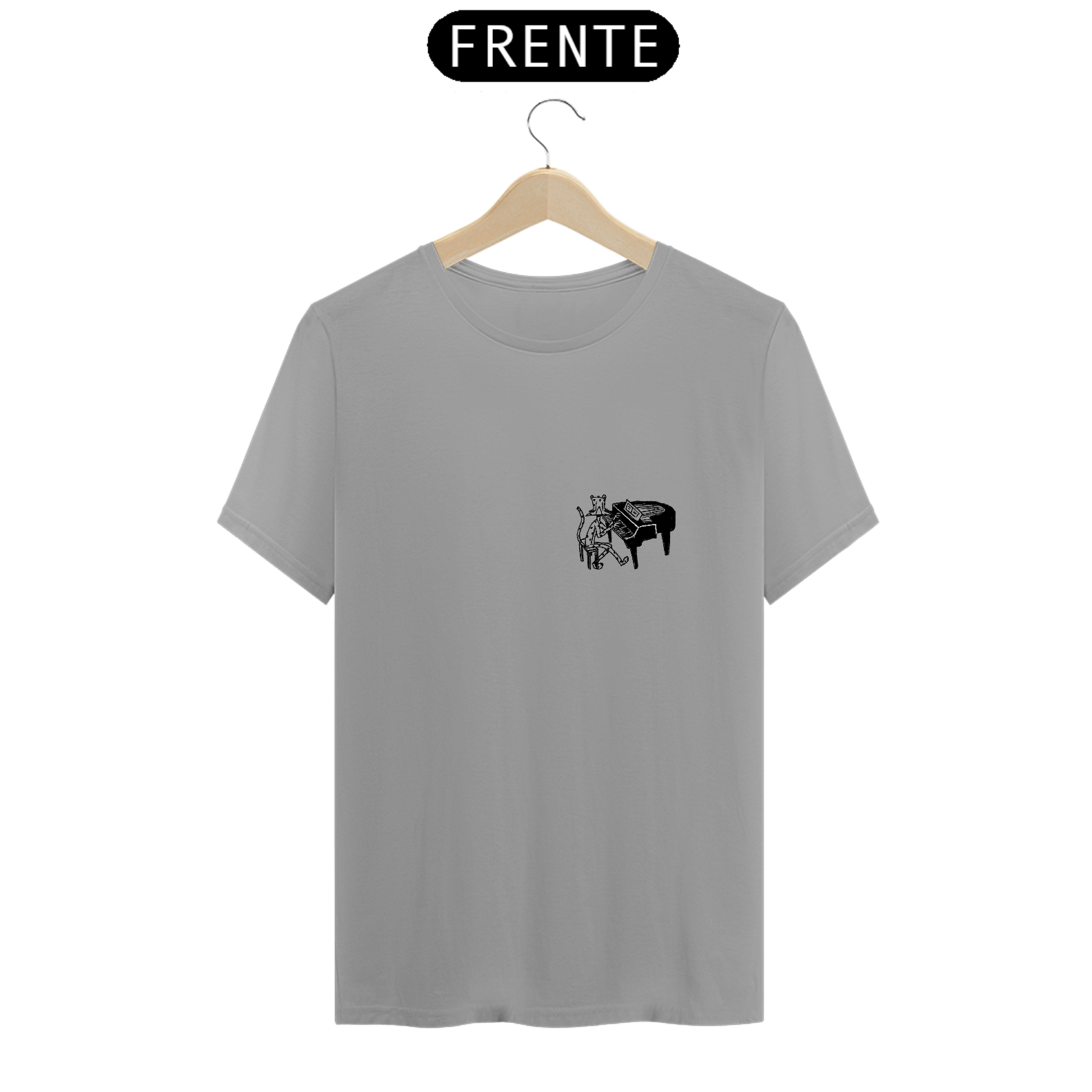 Camiseta - Streetwear - Piano - Estampa Na Frente