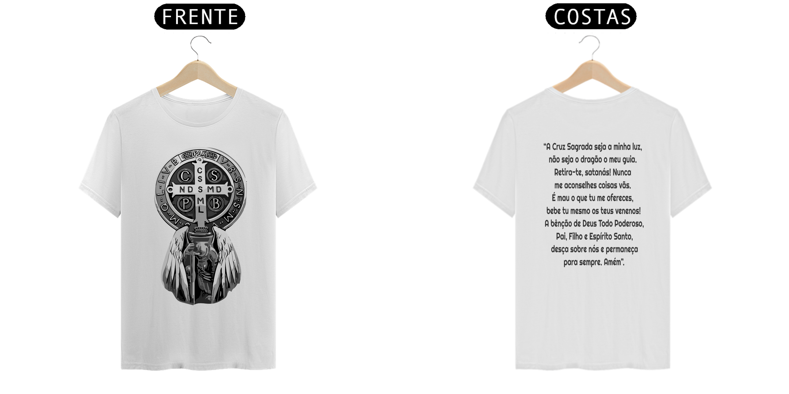 Nome do produto  CAMISA MEDALHA DE SÃO BENTO 