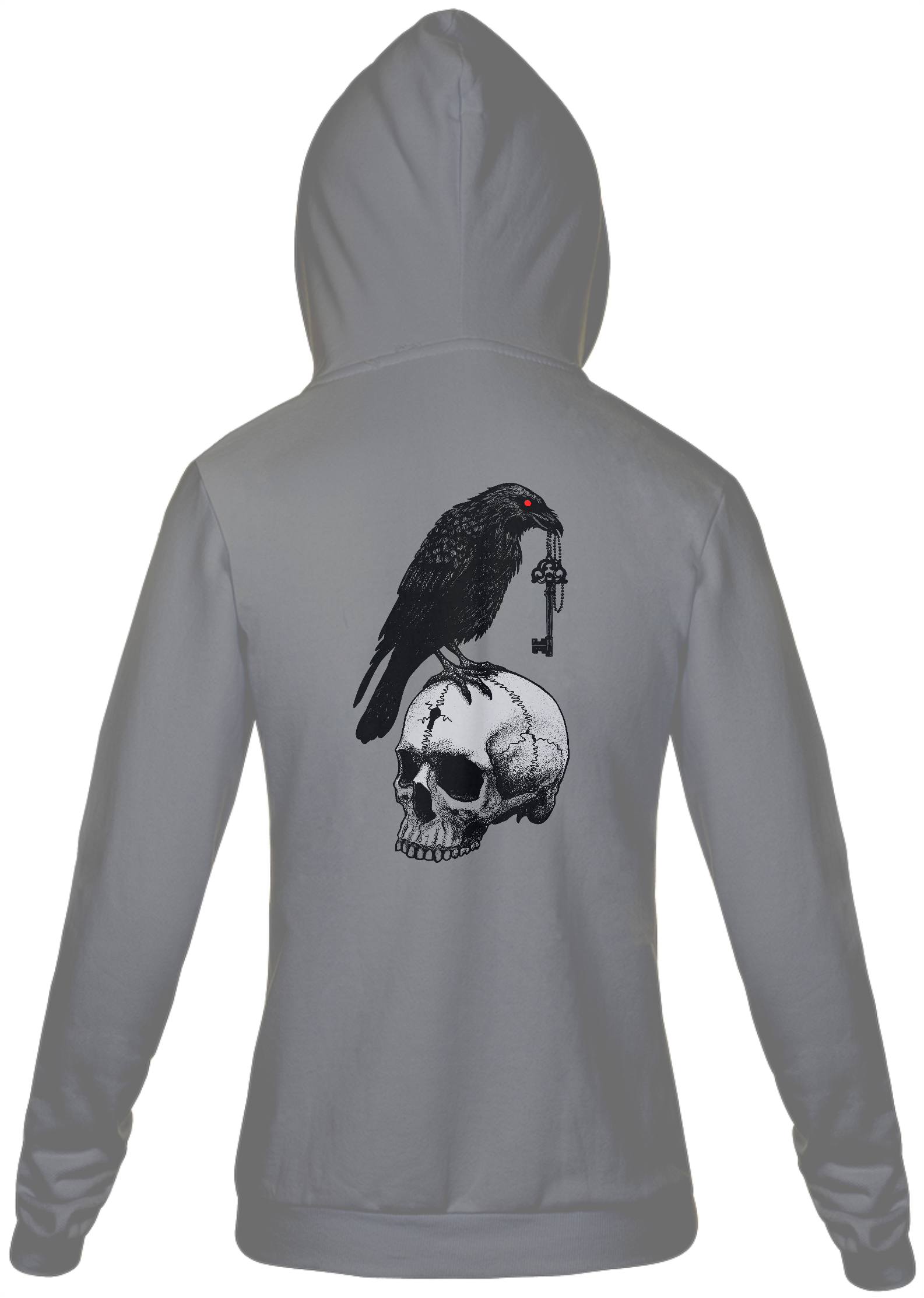 Moletom Zíper Skull and Raven