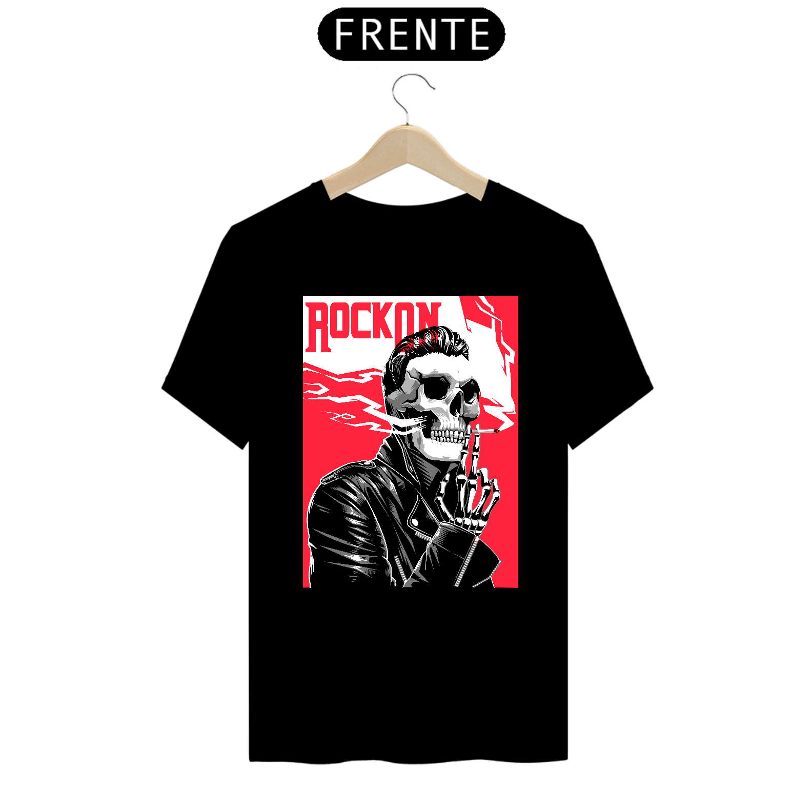 Camiseta Masculina Roqueiro Caveira