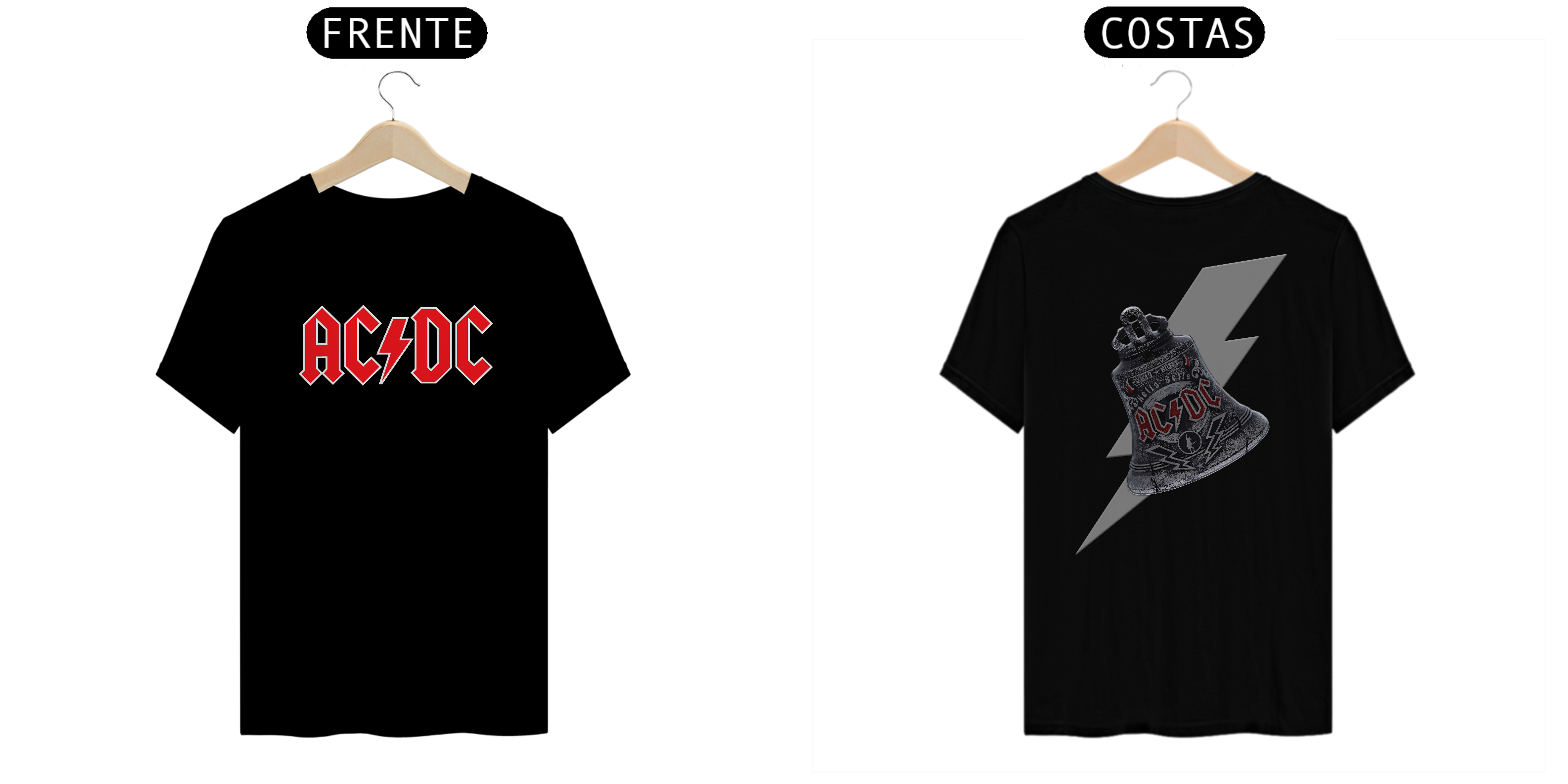 Camiseta Reta ACDC Hells Bells