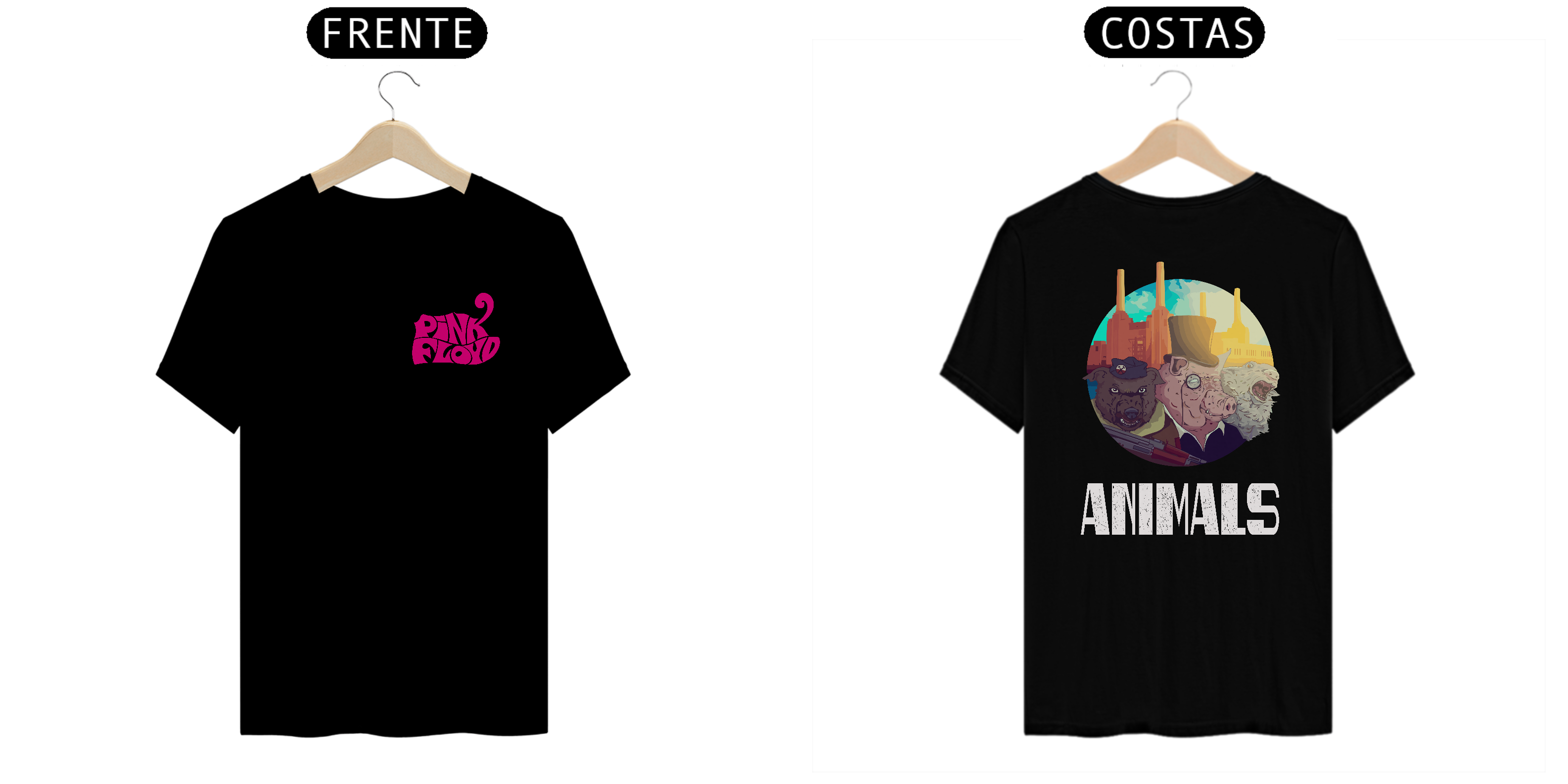 Camiseta Reta Animals (Pink Floyd)