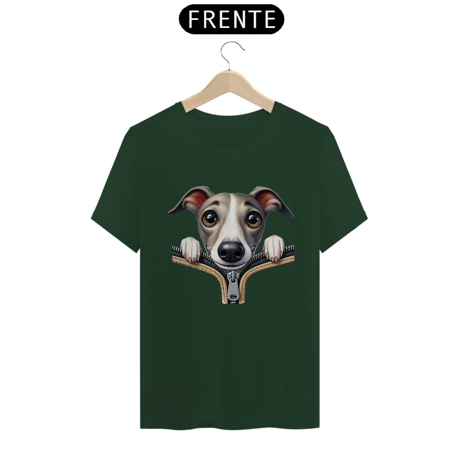 camiseta com estampa de cachorro Fiel Companheiro