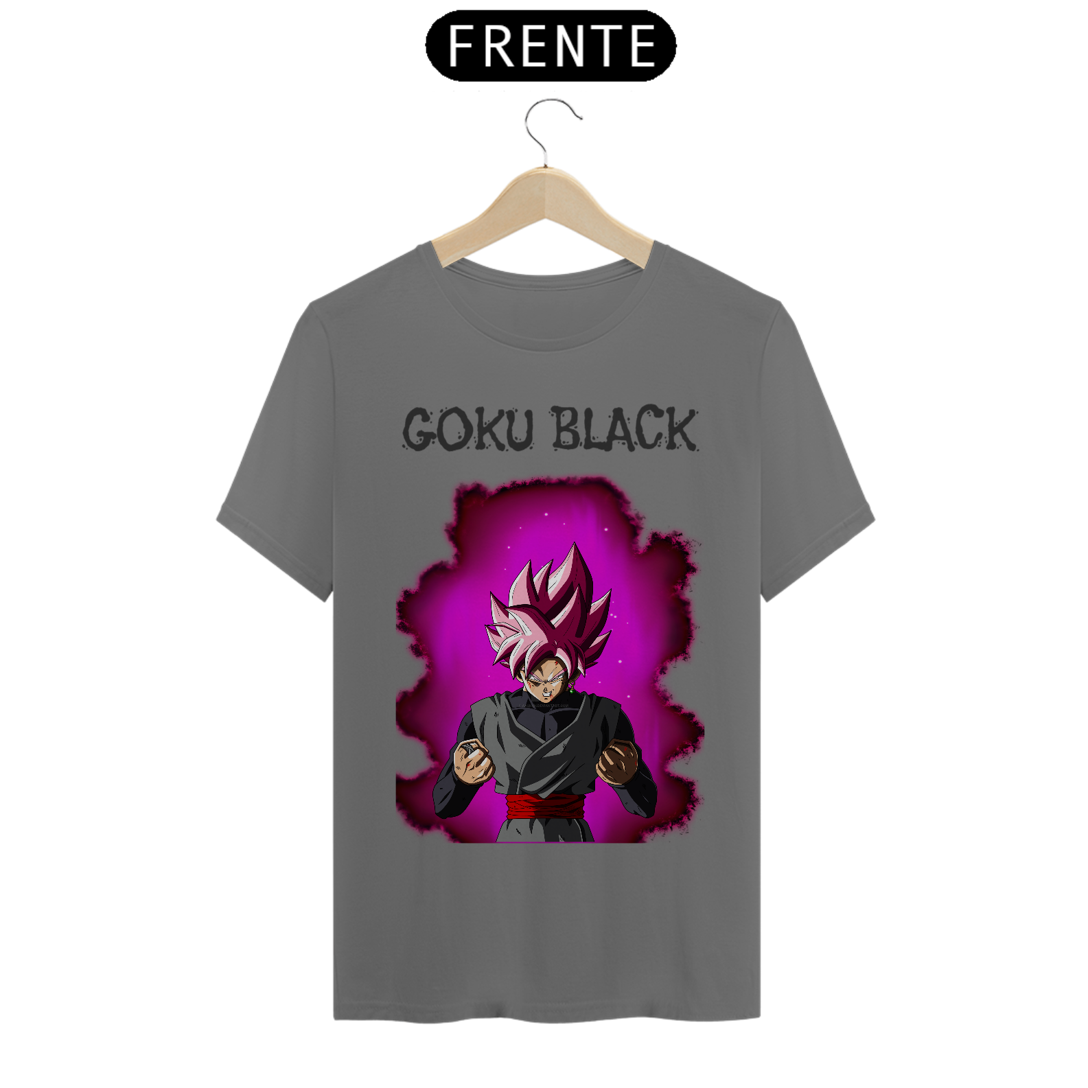 Camisa de manga curta do Goku Black SSJ Rose