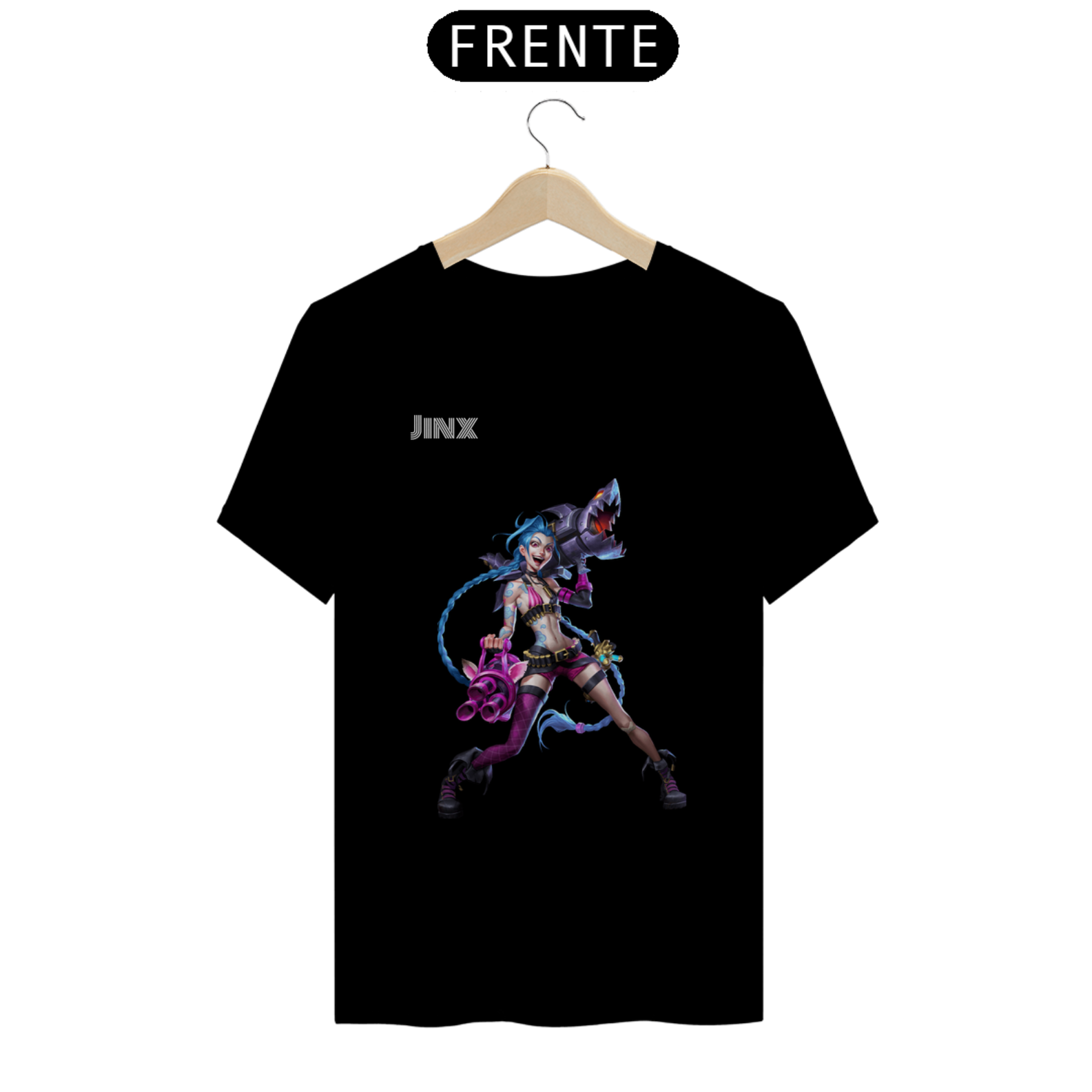 T-Shirt - Temática League Of Legends (JINX)