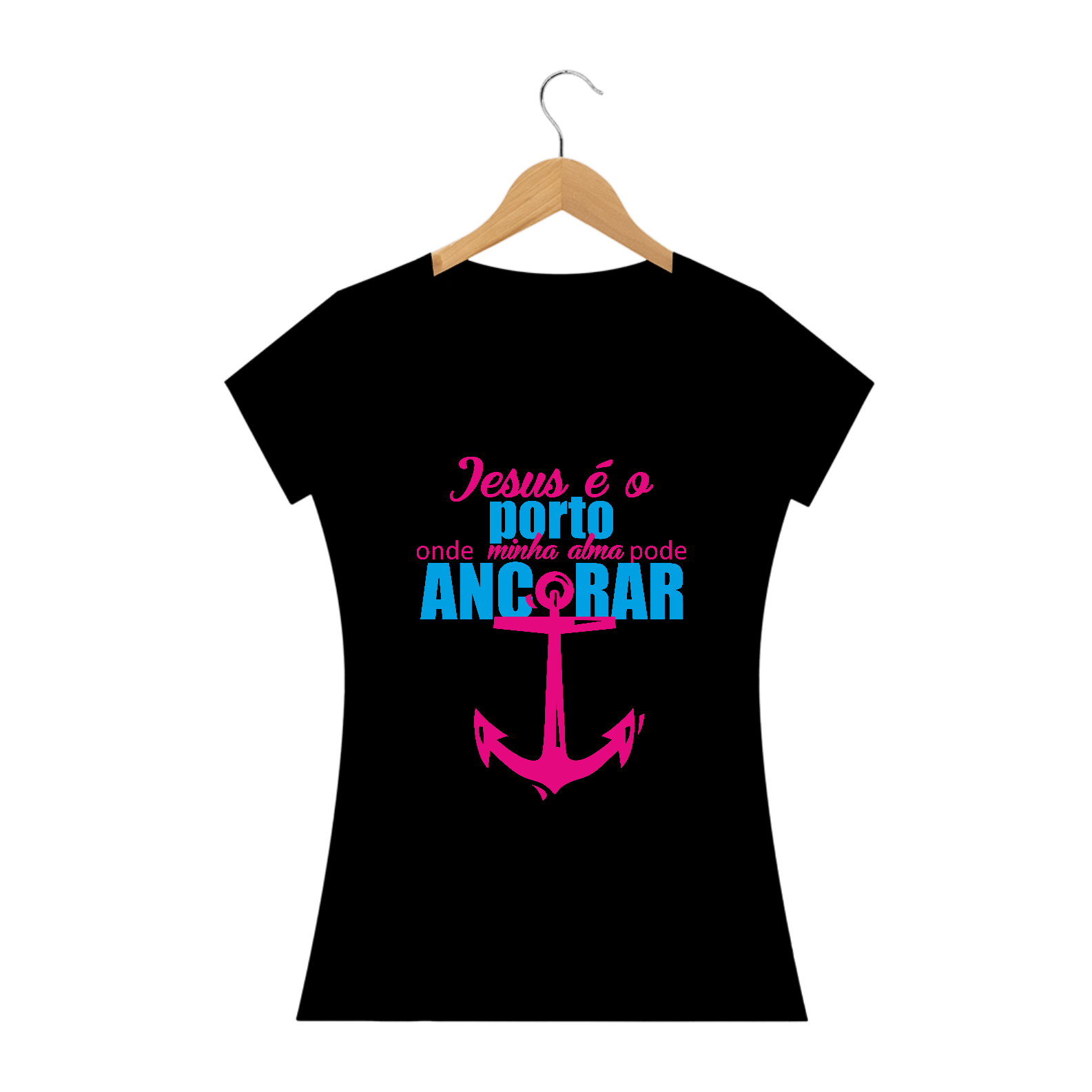 Camiseta Reino Sagrado Jesus é o porto onde minha alma pode ancorar