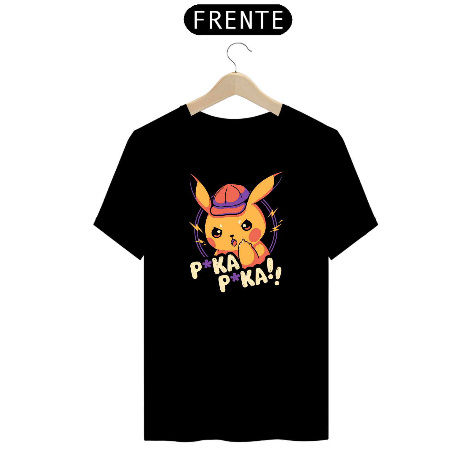 Camiseta P*kachu - Preto